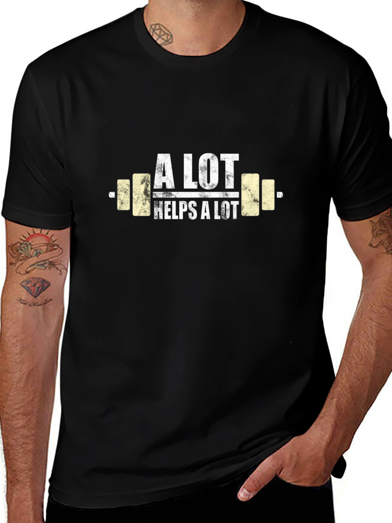 A Lot Helps A Lot Workout T-Shirt - Black