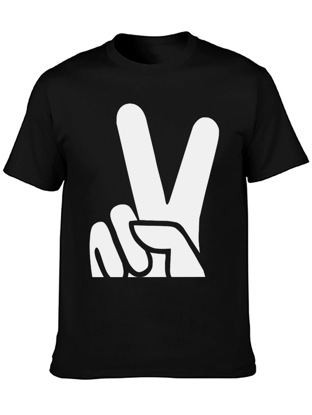 Peace Sign Graphic Tee - Black T-Shirt