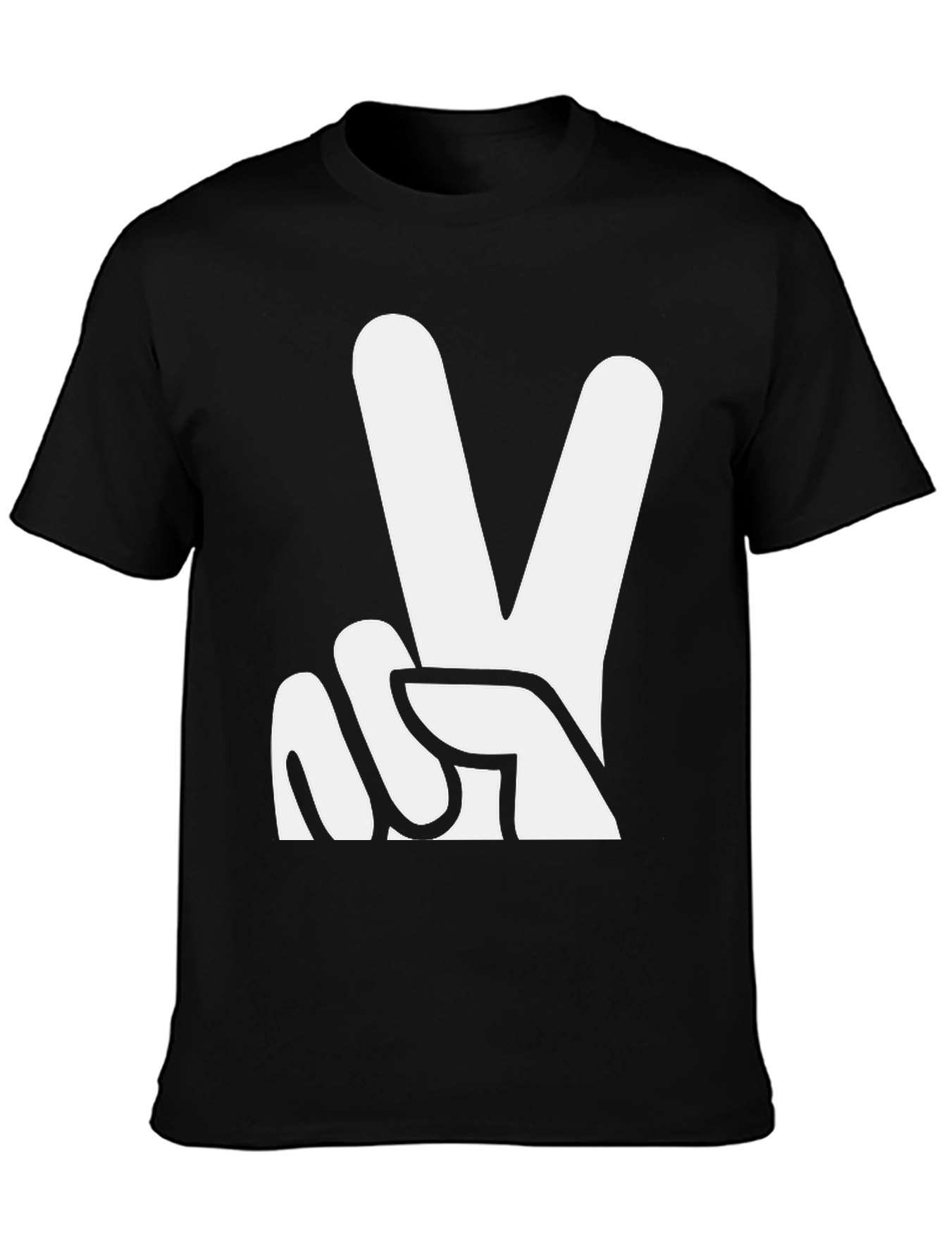 Peace Sign Graphic Tee - Black T-Shirt