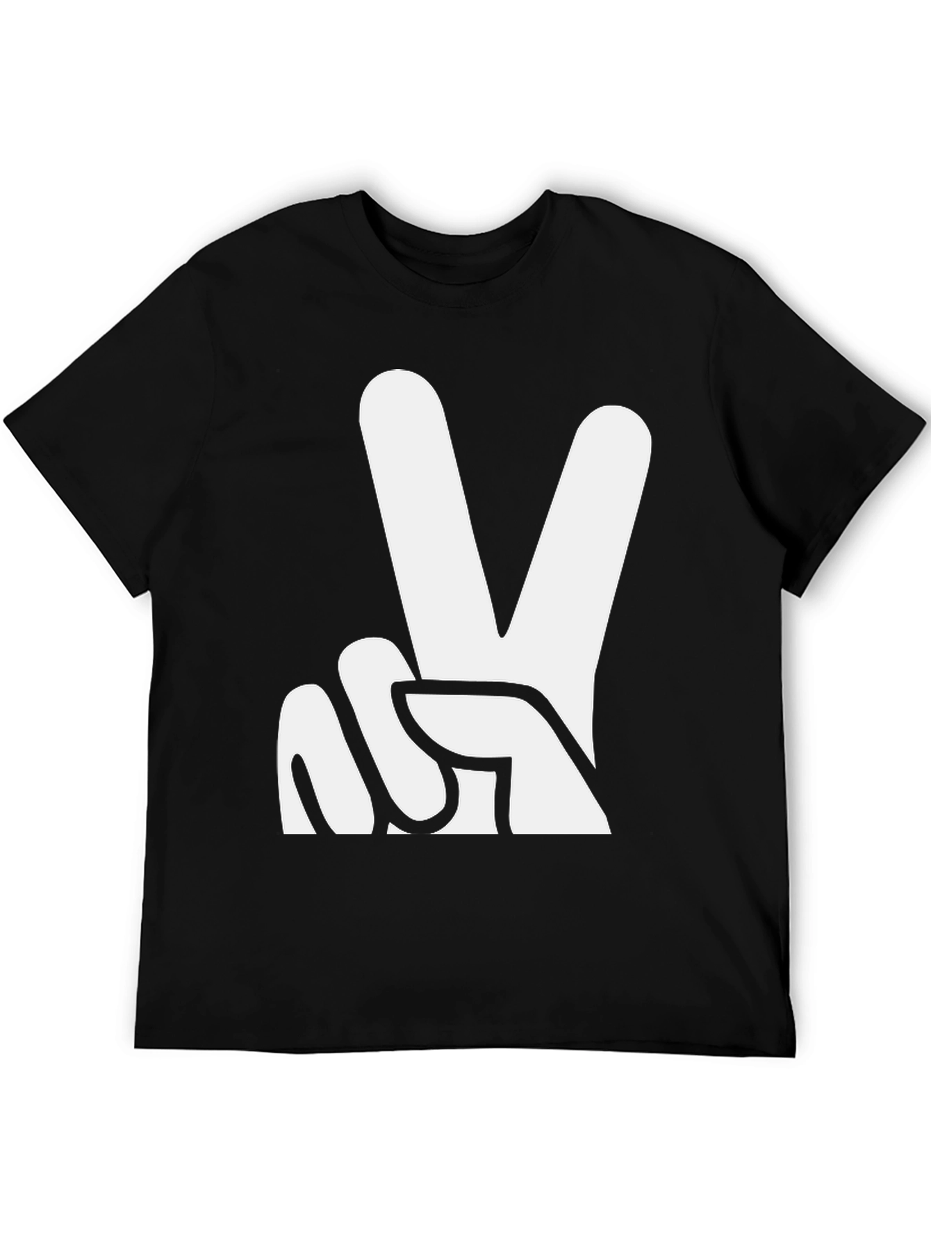 Peace Sign Graphic Tee - Black T-Shirt