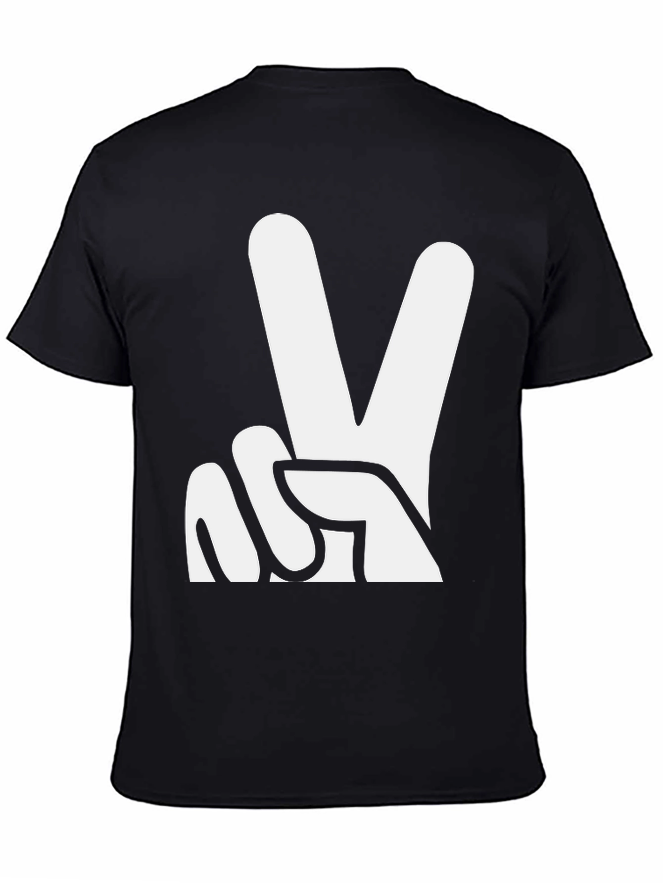 Peace Sign Graphic Tee - Black T-Shirt