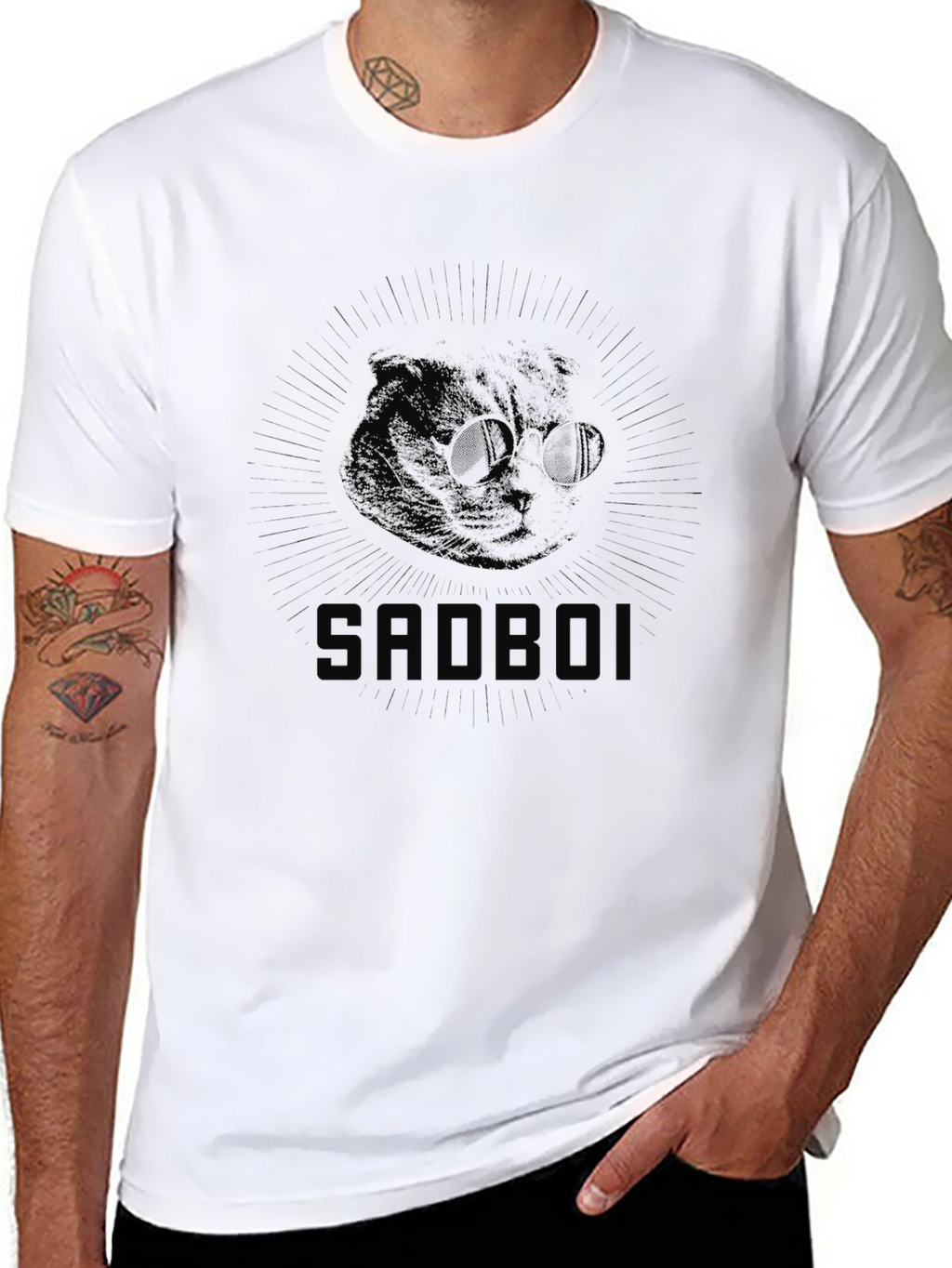 Mens Black SADBOI Graphic T-Shirt