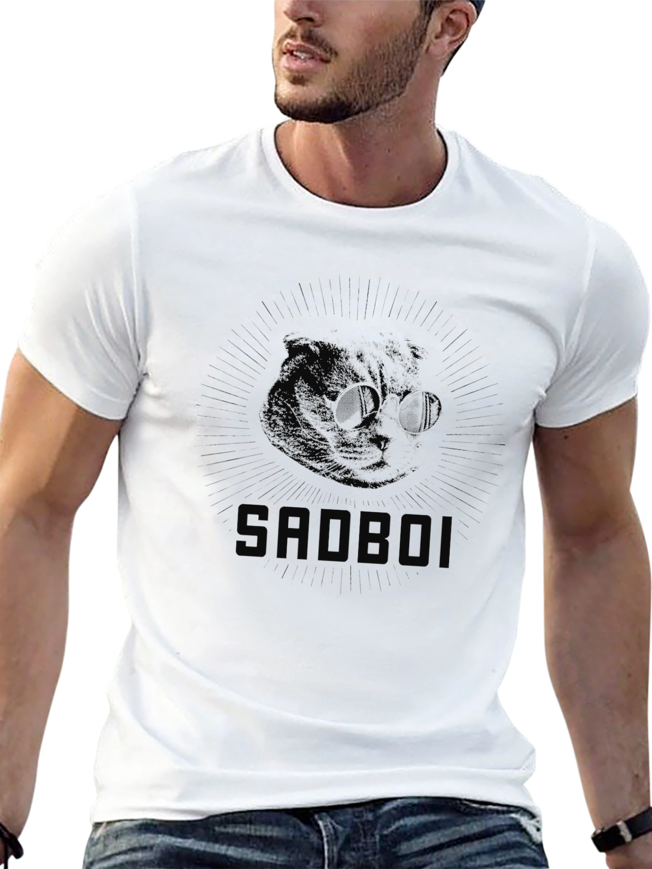 Mens Black SADBOI Graphic T-Shirt