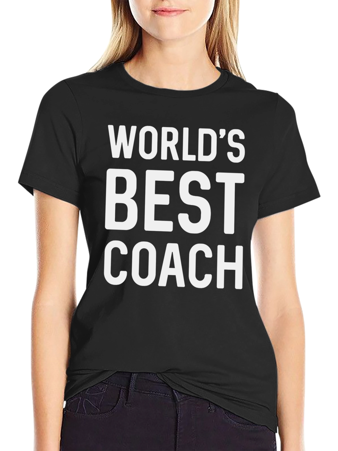 Worlds Best Coach Black T-Shirt
