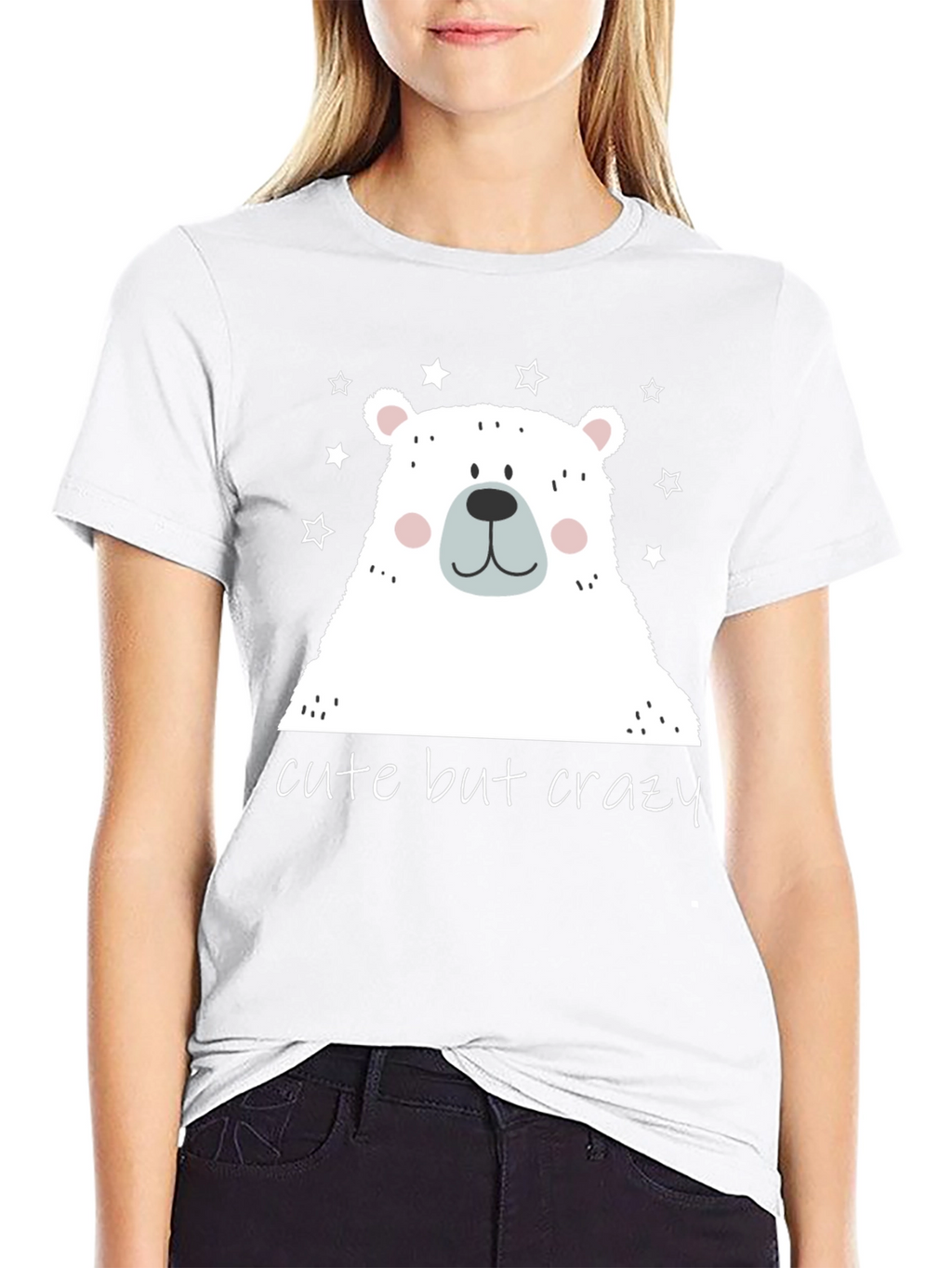 Cute But Crazy Bear Graphic Tee