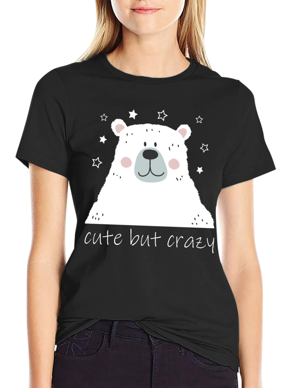 Cute But Crazy Bear Graphic Tee
