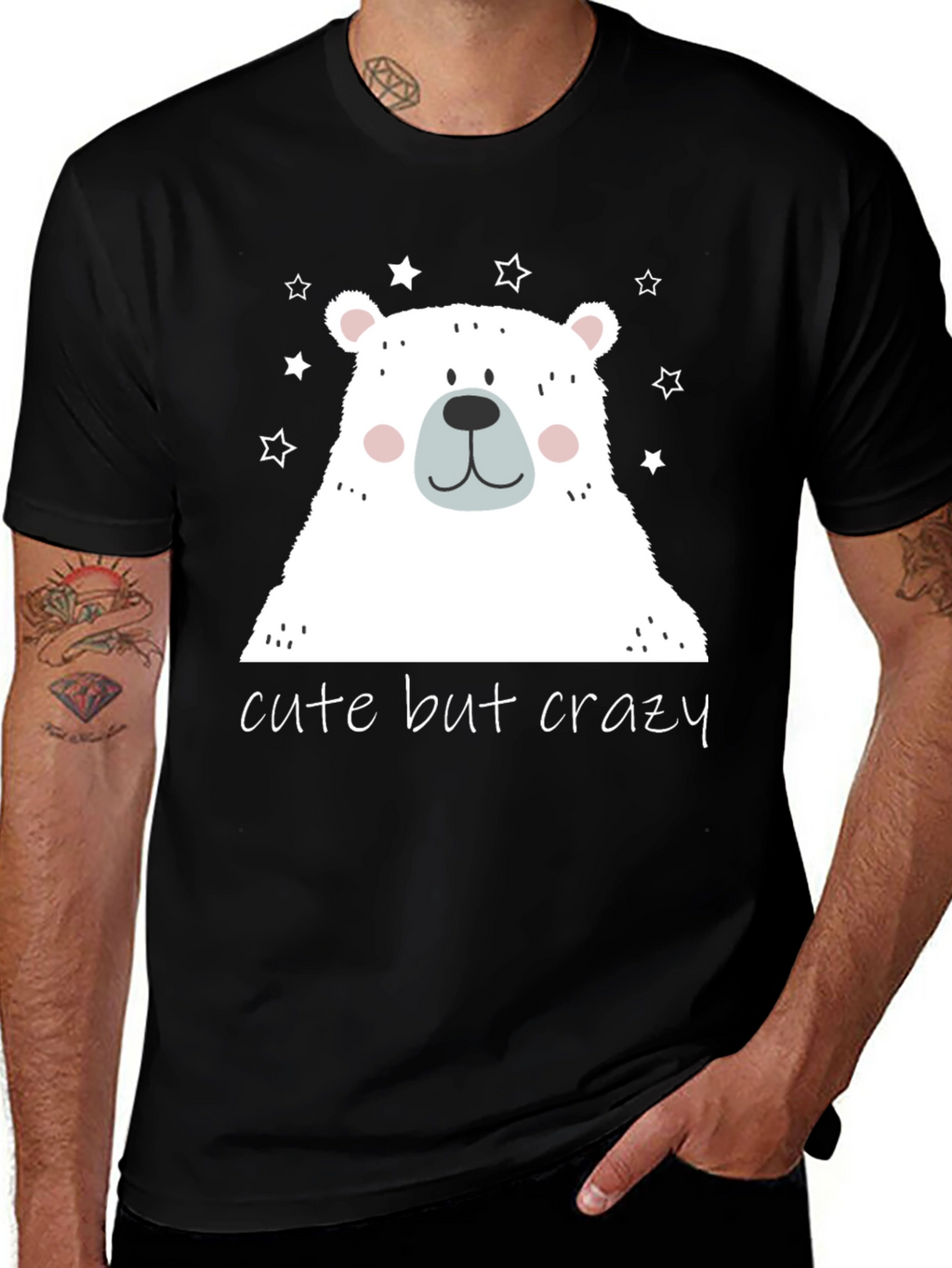 Cute But Crazy Bear Graphic Tee