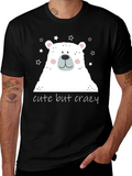 Cute But Crazy Bear Graphic Tee