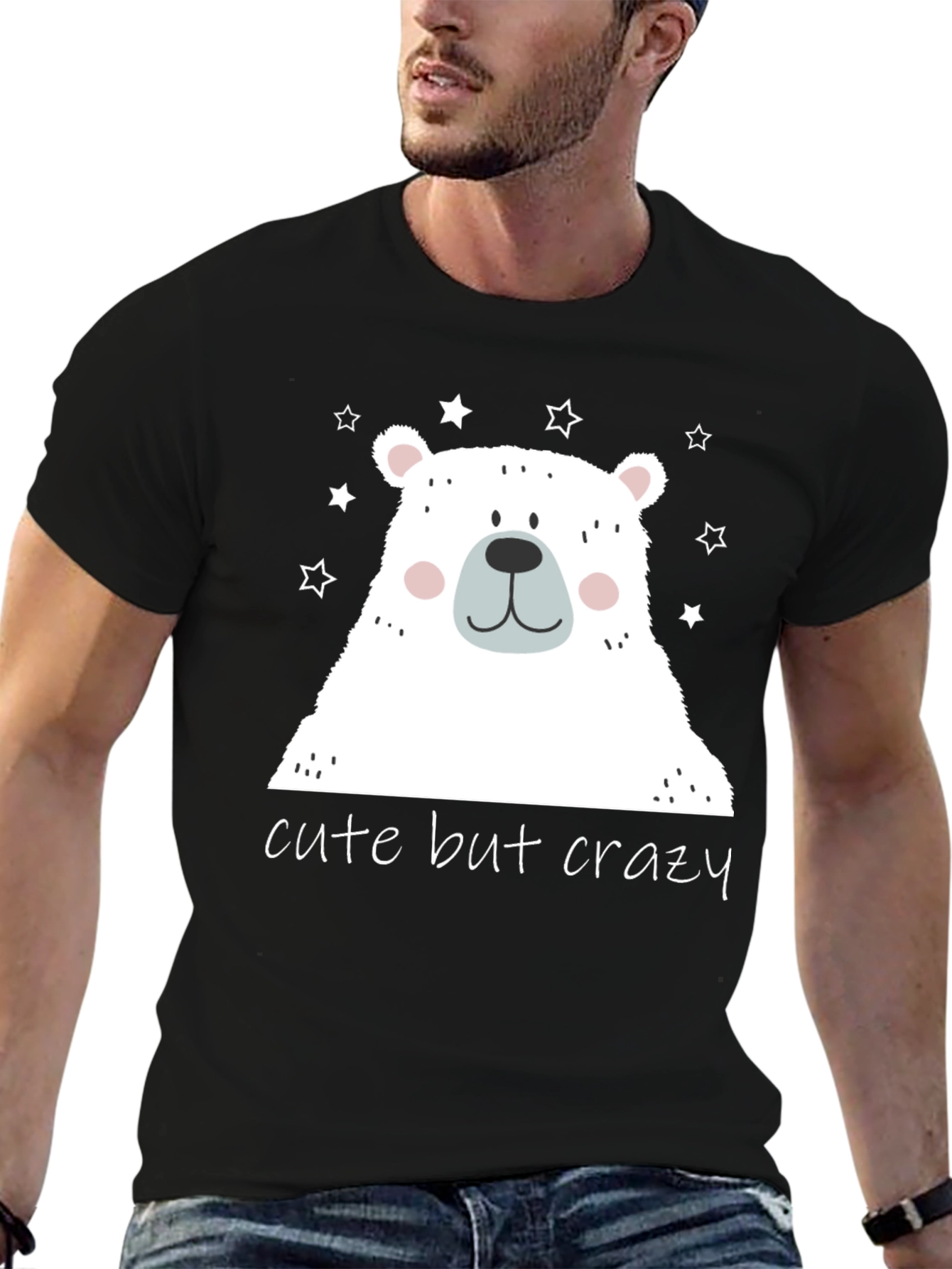 Cute But Crazy Bear Graphic Tee