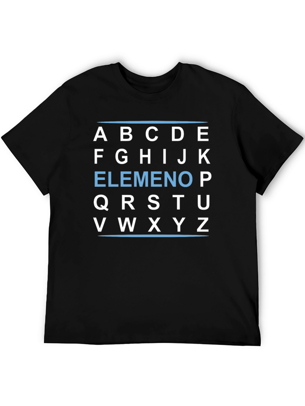 Alphabet Block T-Shirt - Black Cotton Tee