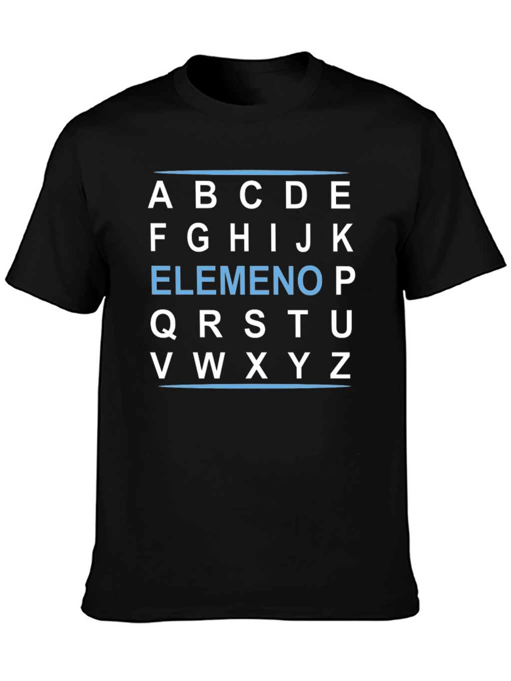 Alphabet Block T-Shirt - Black Cotton Tee