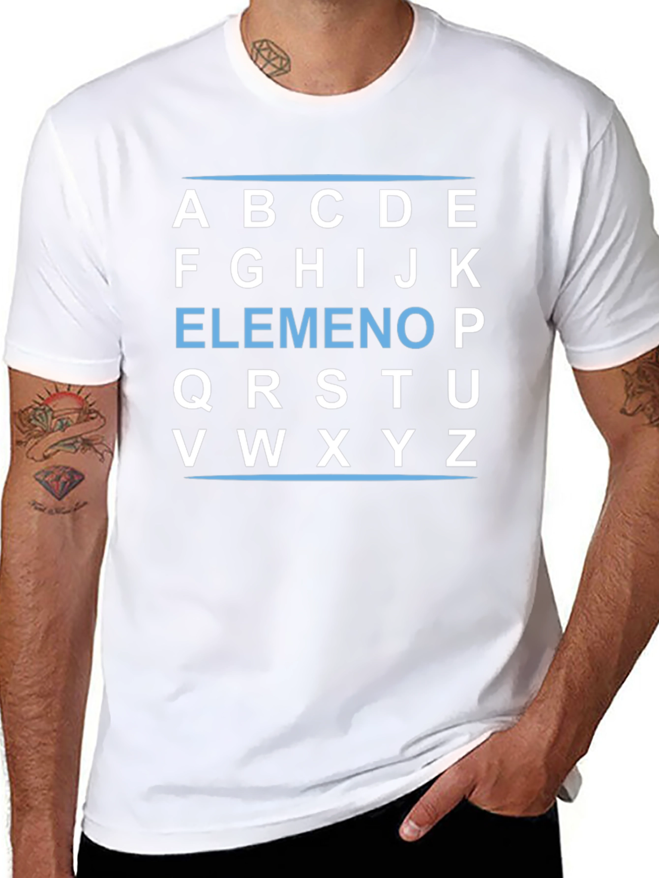 Alphabet Block T-Shirt - Black Cotton Tee