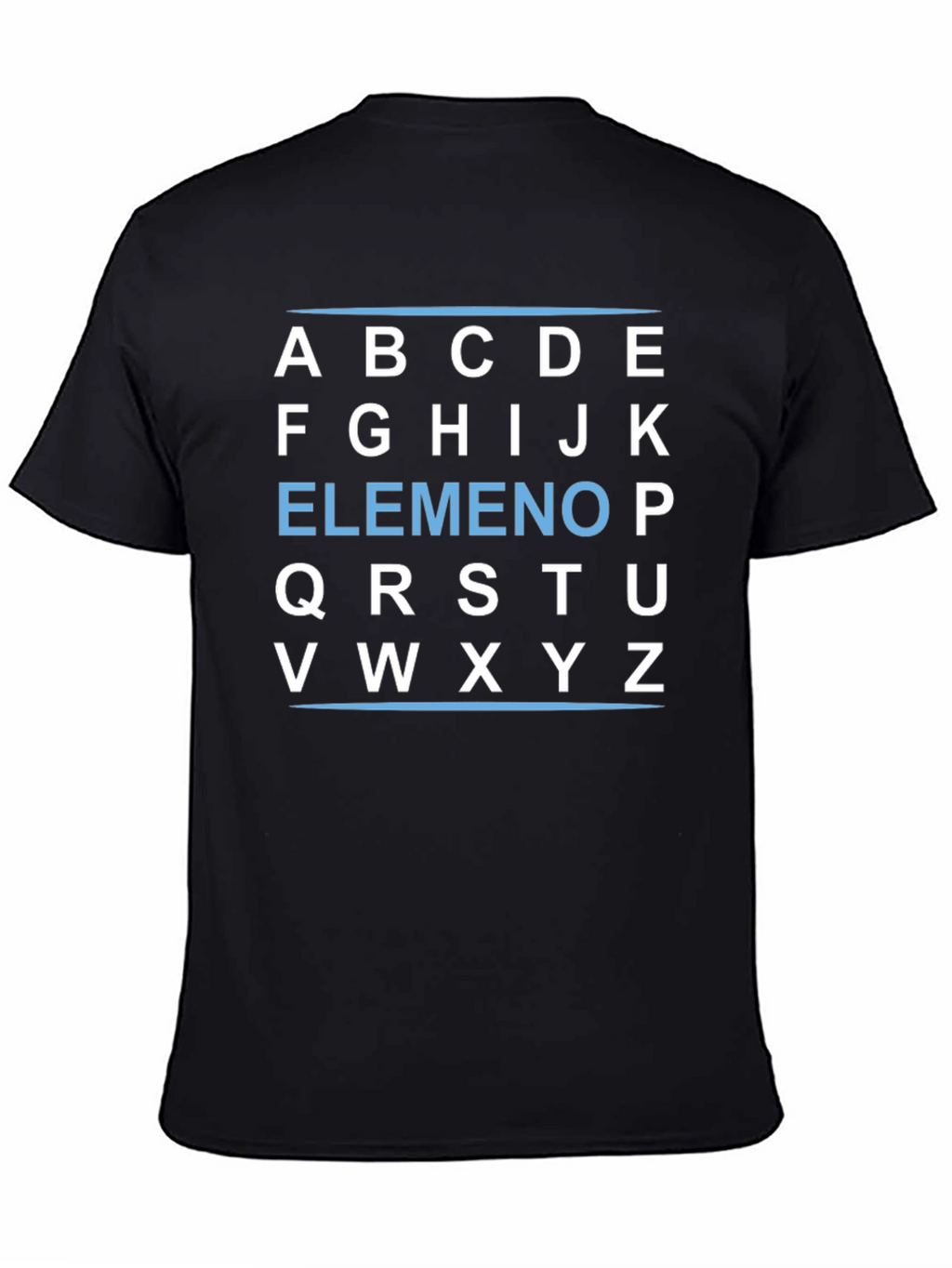 Alphabet Block T-Shirt - Black Cotton Tee