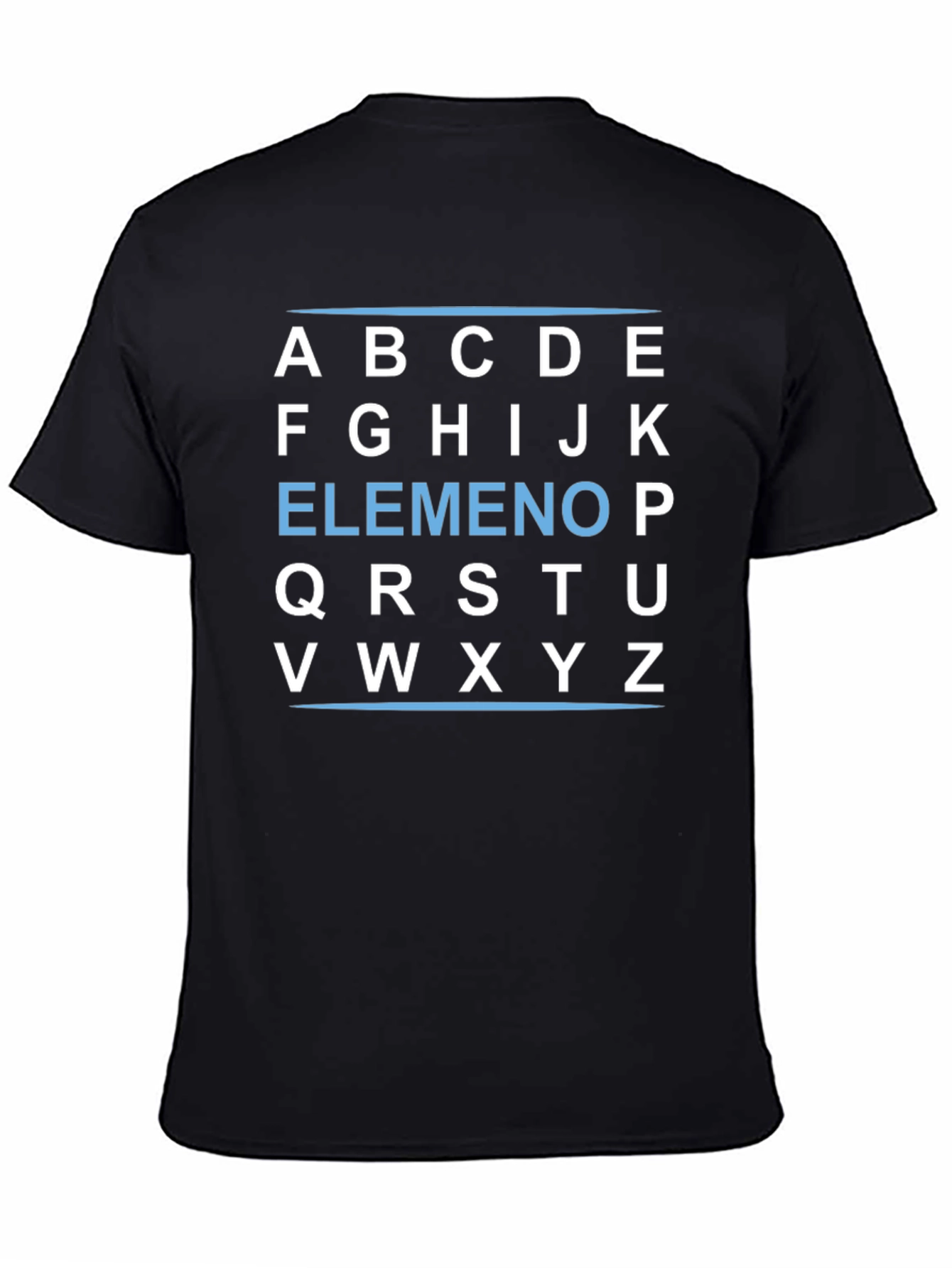 Alphabet Block T-Shirt - Black Cotton Tee
