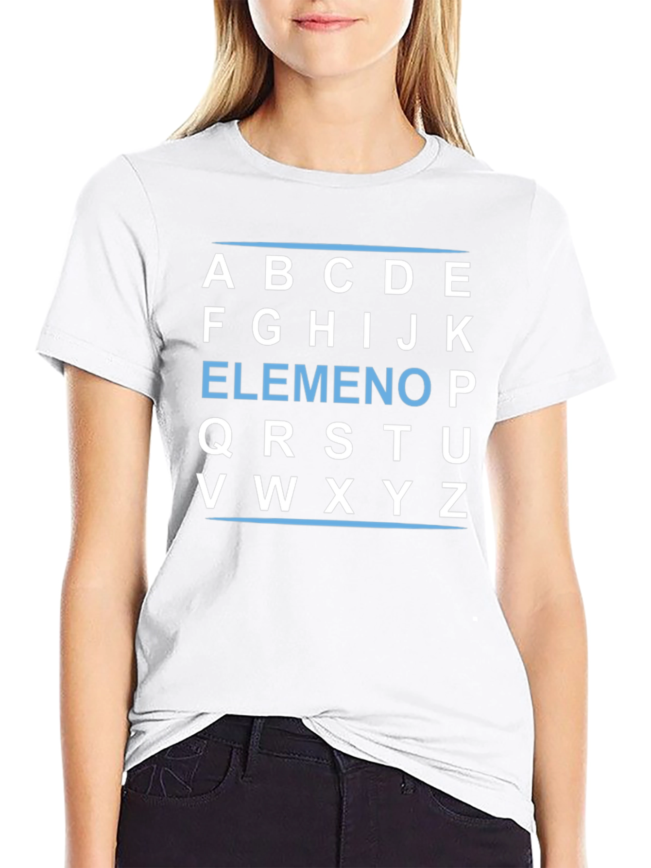 Alphabet Block T-Shirt - Black Cotton Tee