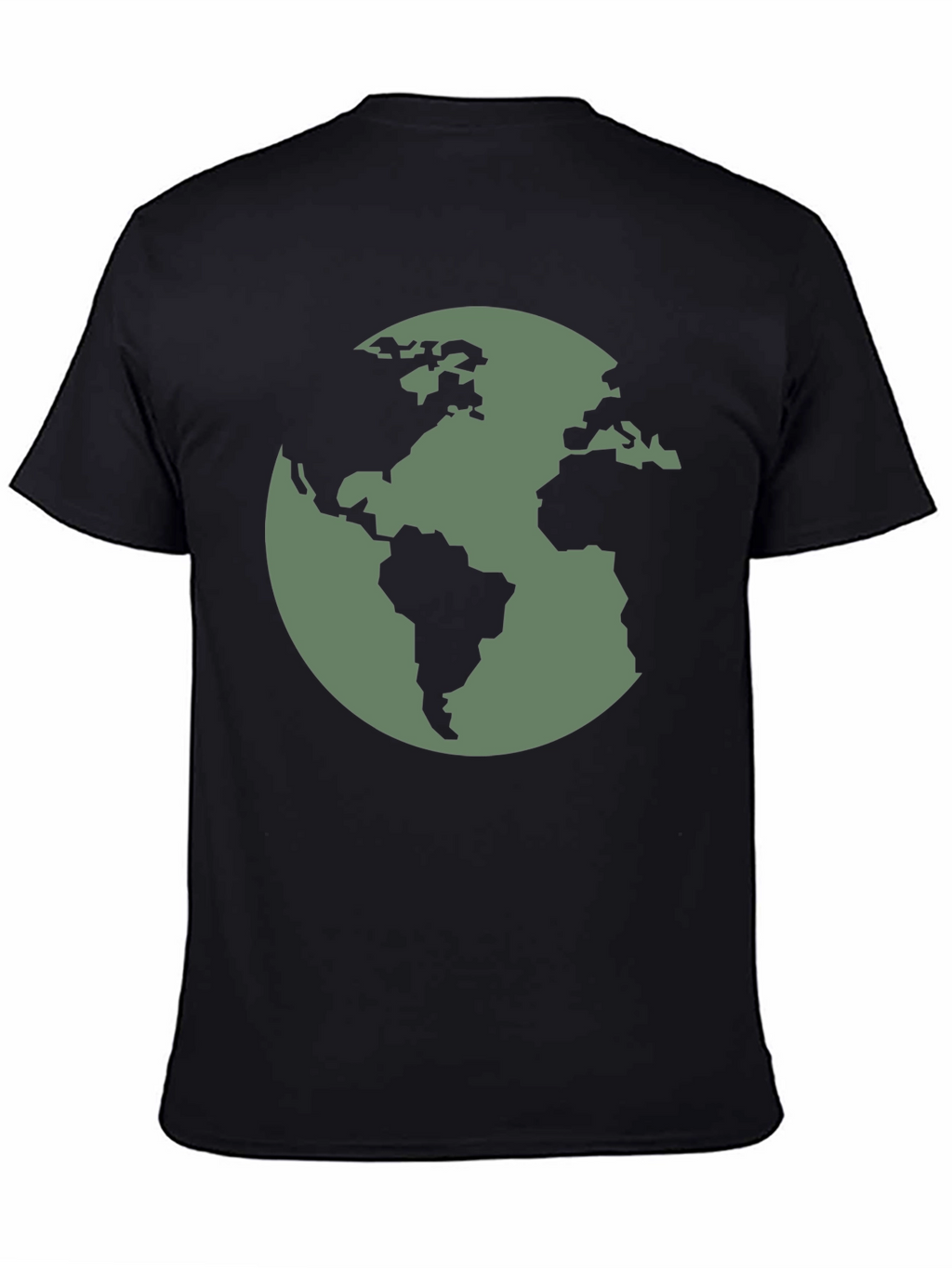 Earth Graphic Tee - Black Cotton T-Shirt