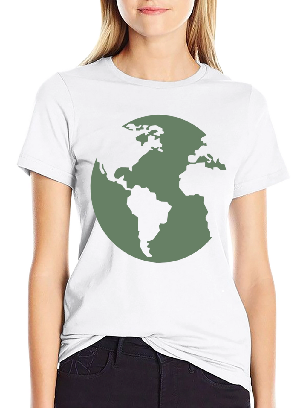 Earth Graphic Tee - Black Cotton T-Shirt