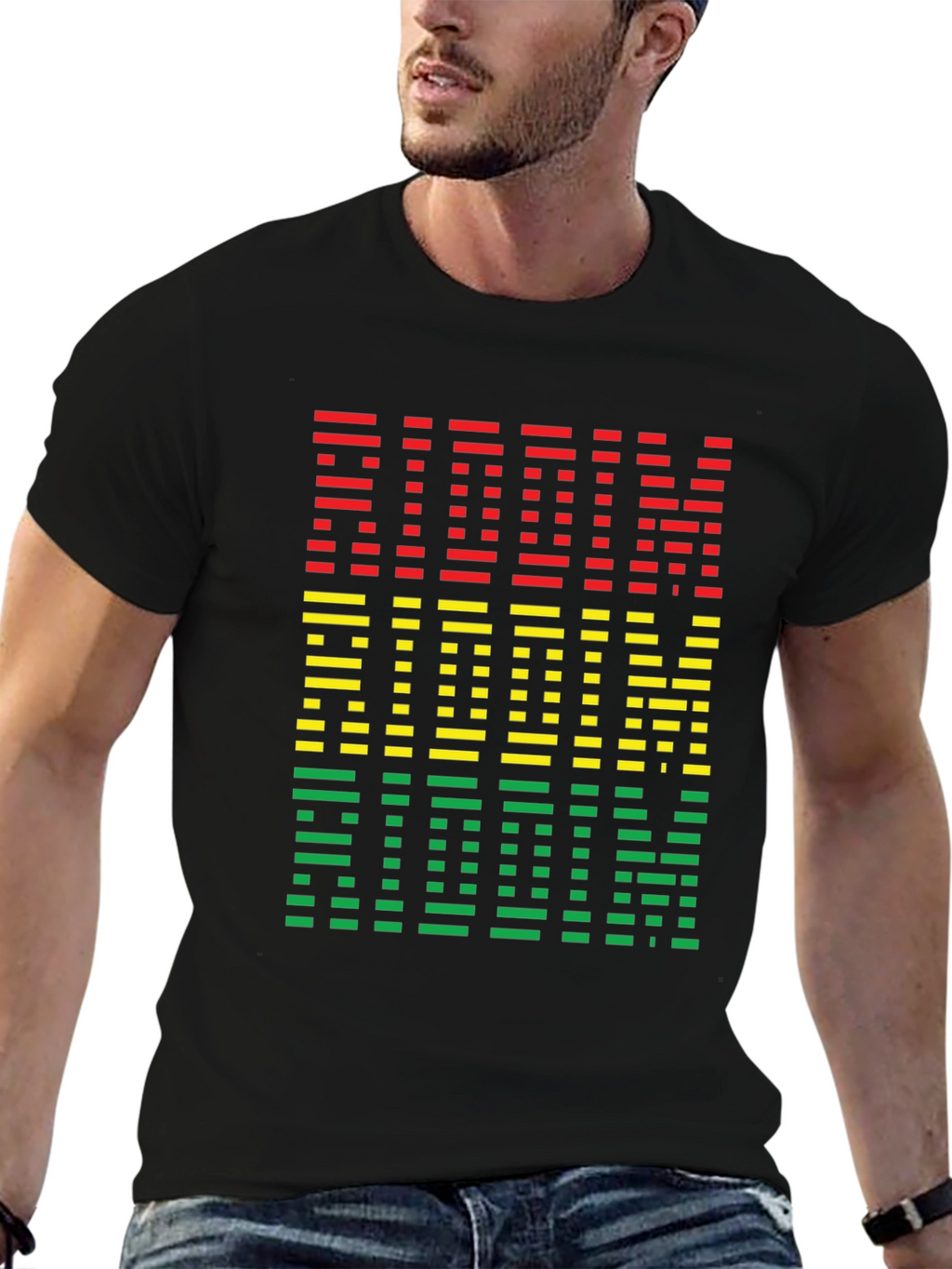 Riddim Rastafarian T-Shirt - Red Yellow Green