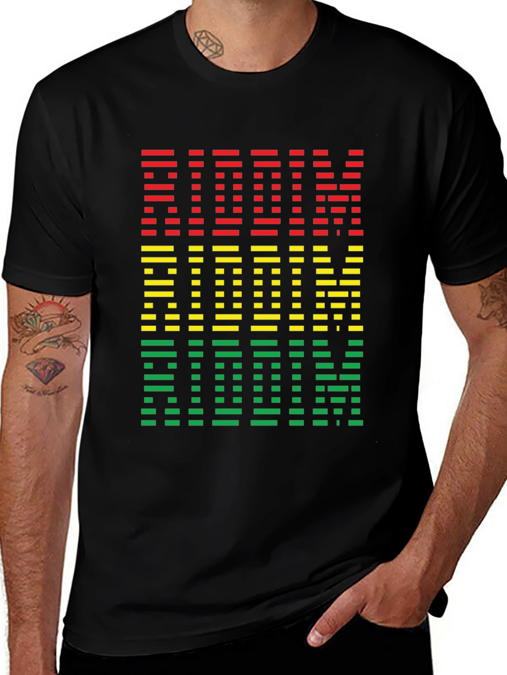 Riddim Rastafarian T-Shirt - Red Yellow Green