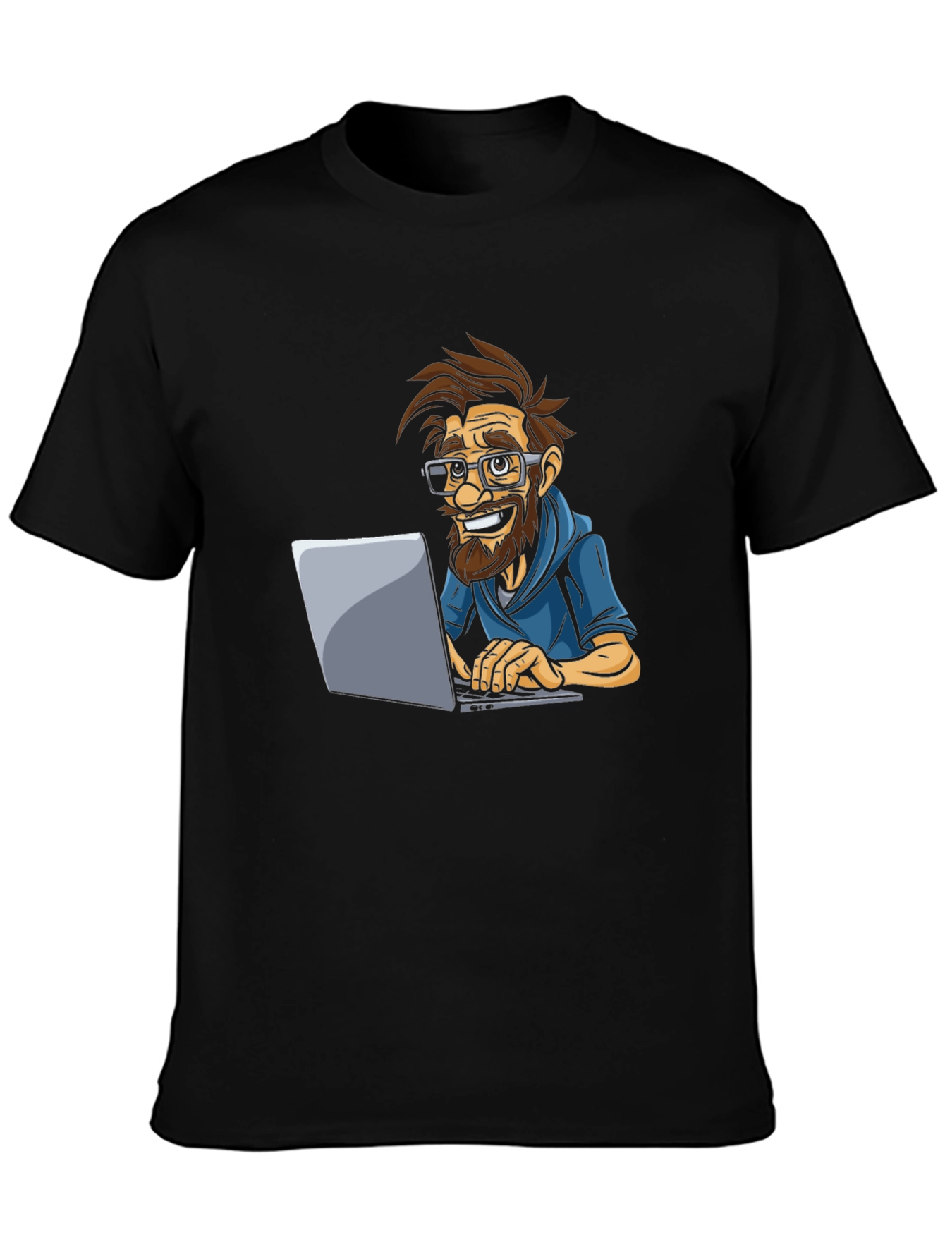 Funny Cartoon Programmer Graphic Tee