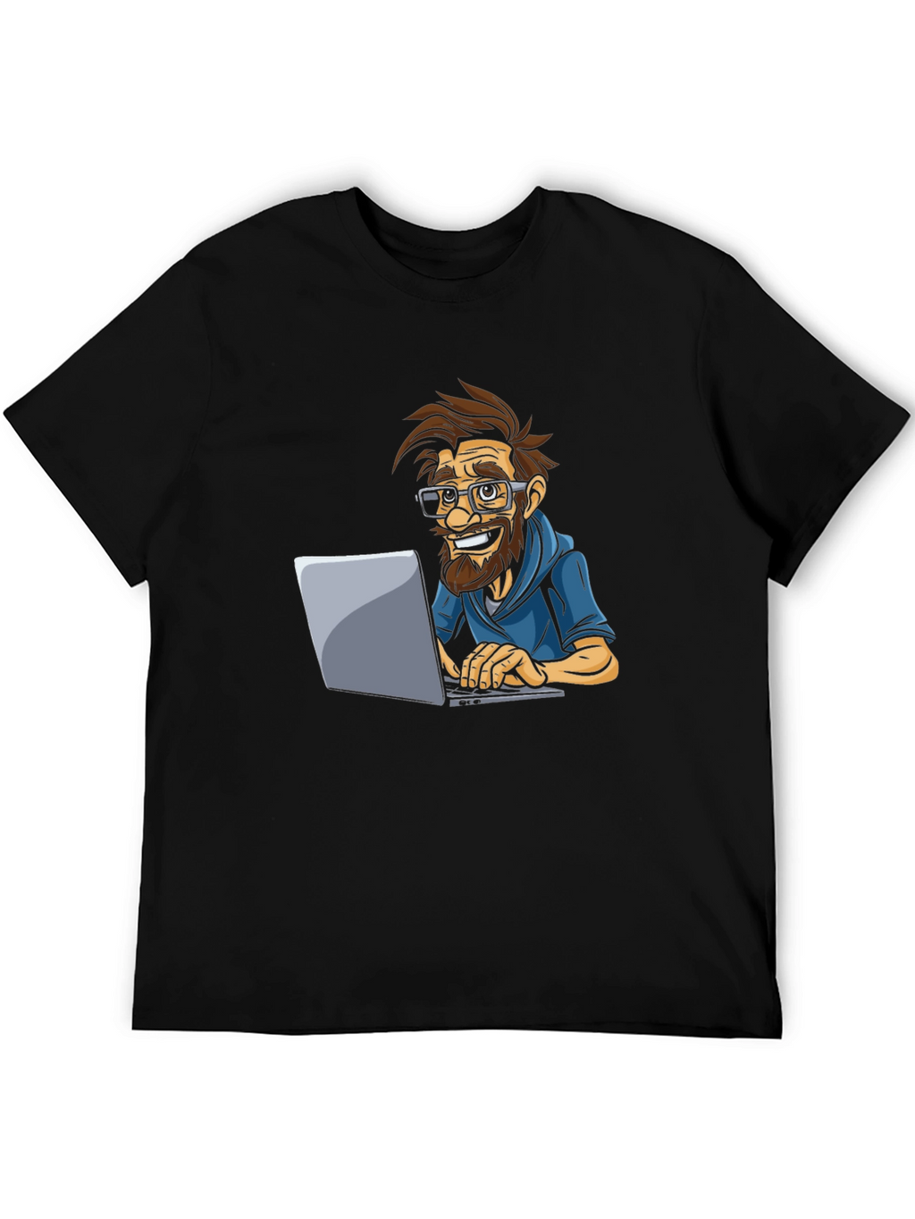 Funny Cartoon Programmer Graphic Tee