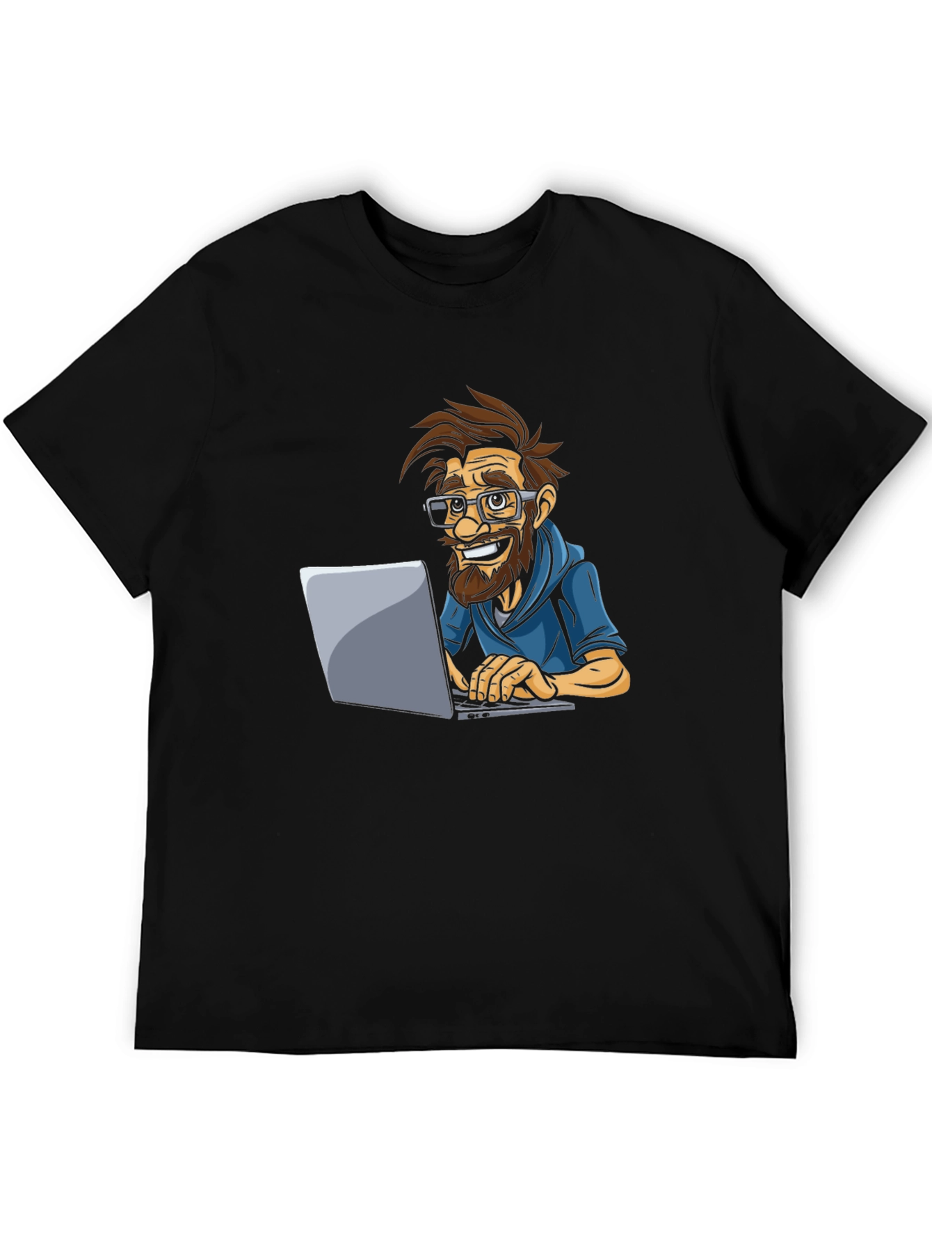 Funny Cartoon Programmer Graphic Tee