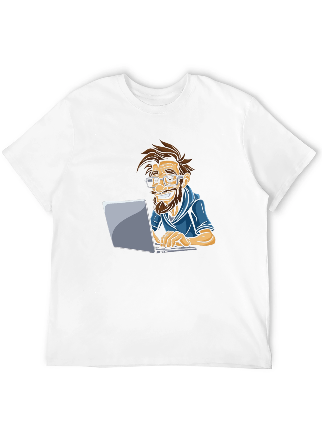 Funny Cartoon Programmer Graphic Tee