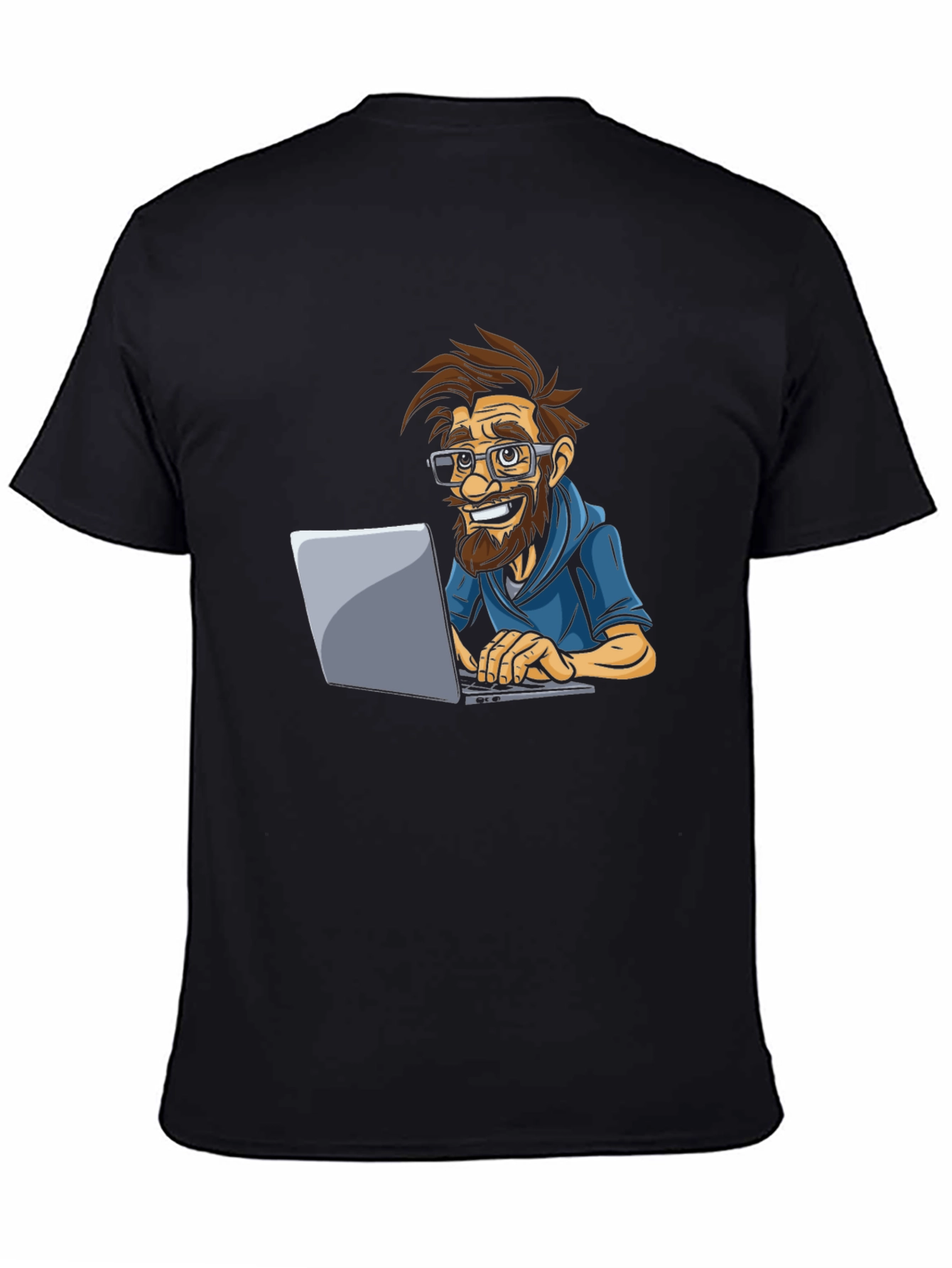 Funny Cartoon Programmer Graphic Tee