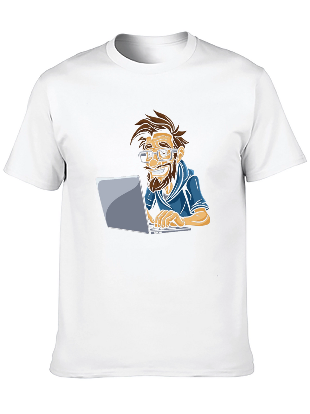 Funny Cartoon Programmer Graphic Tee