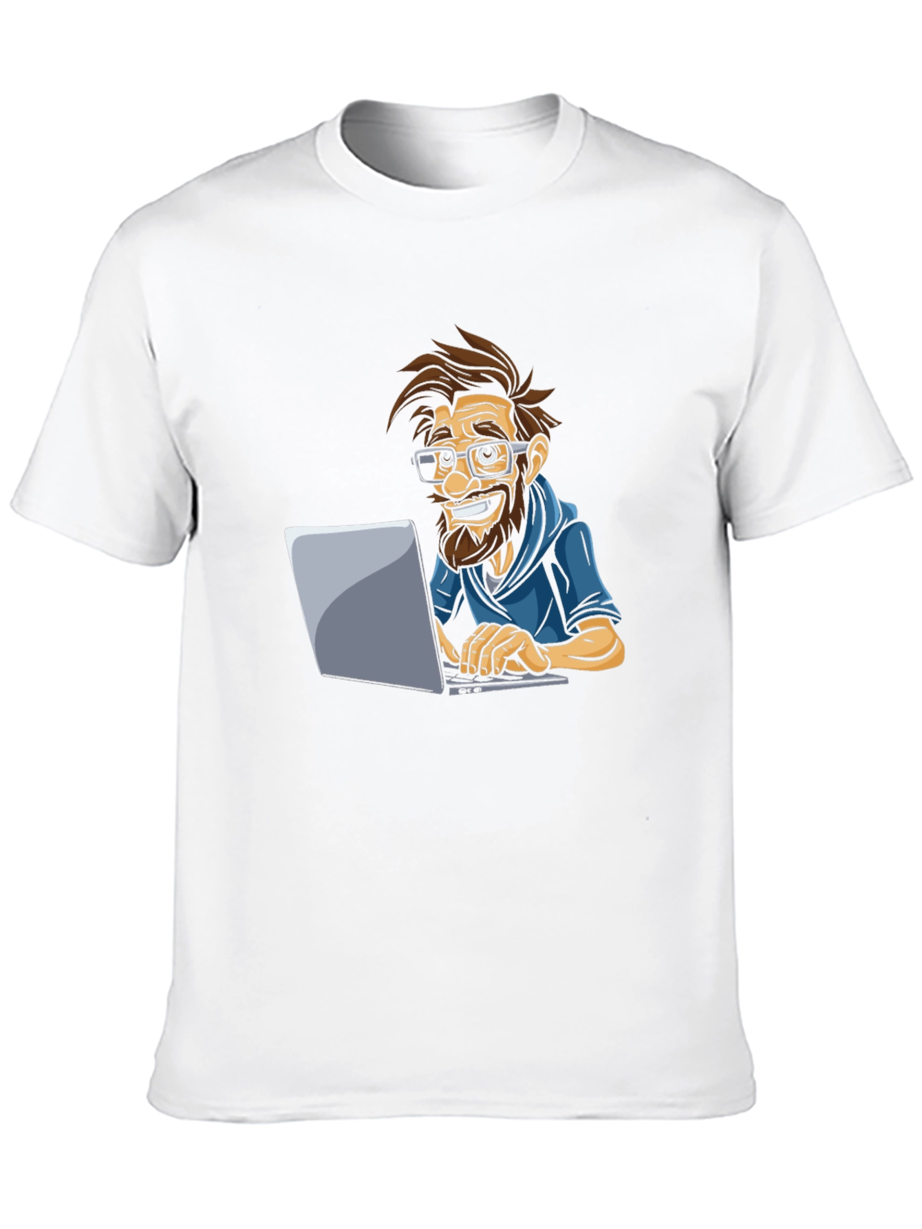 Funny Cartoon Programmer Graphic Tee