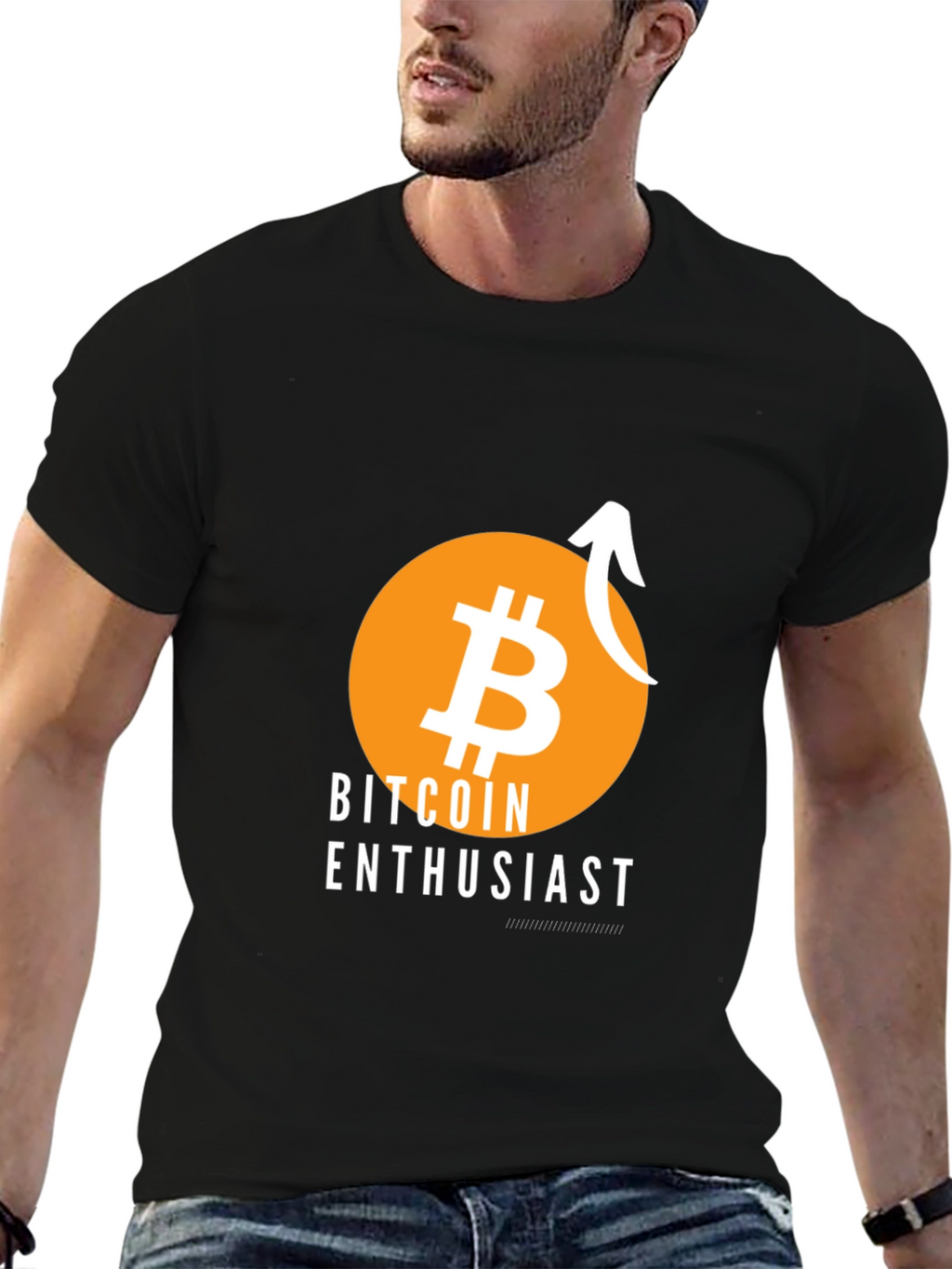 Bitcoin Enthusiast Black T-Shirt