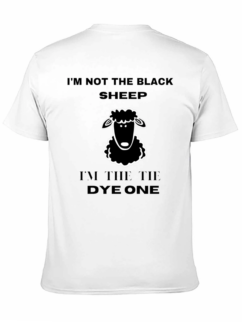 Black T-Shirt Tie Dye Sheep