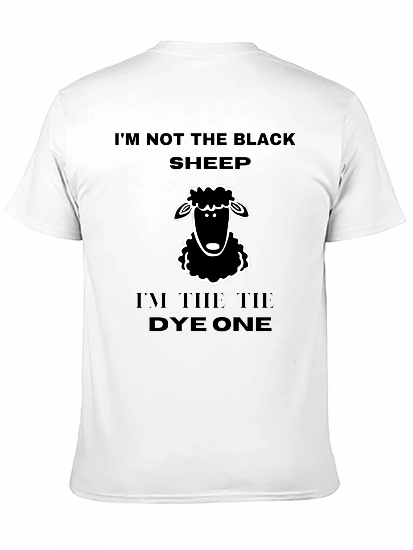 Black T-Shirt Tie Dye Sheep