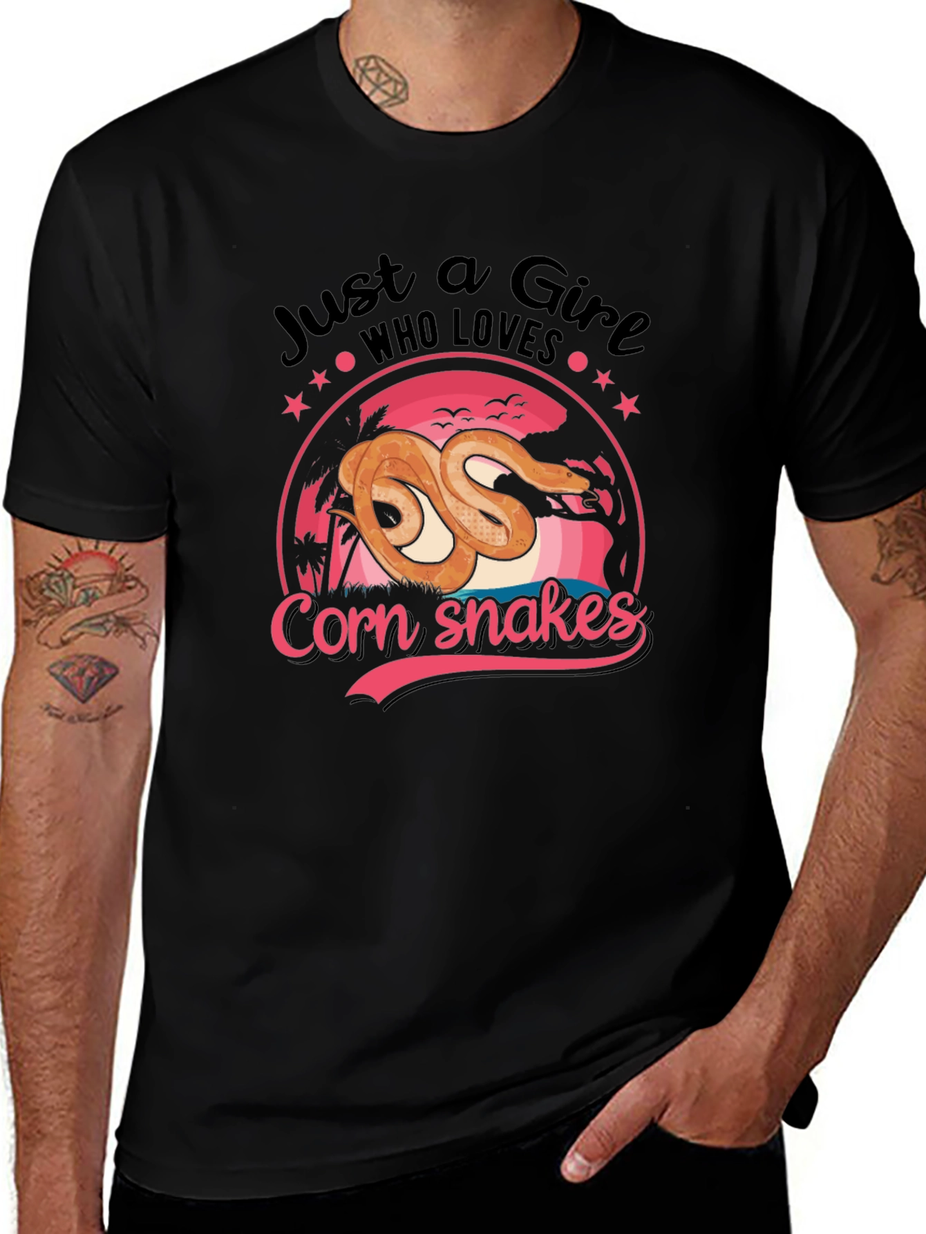 Just a Girl Who Loves Corn Snakes Graphic Tee