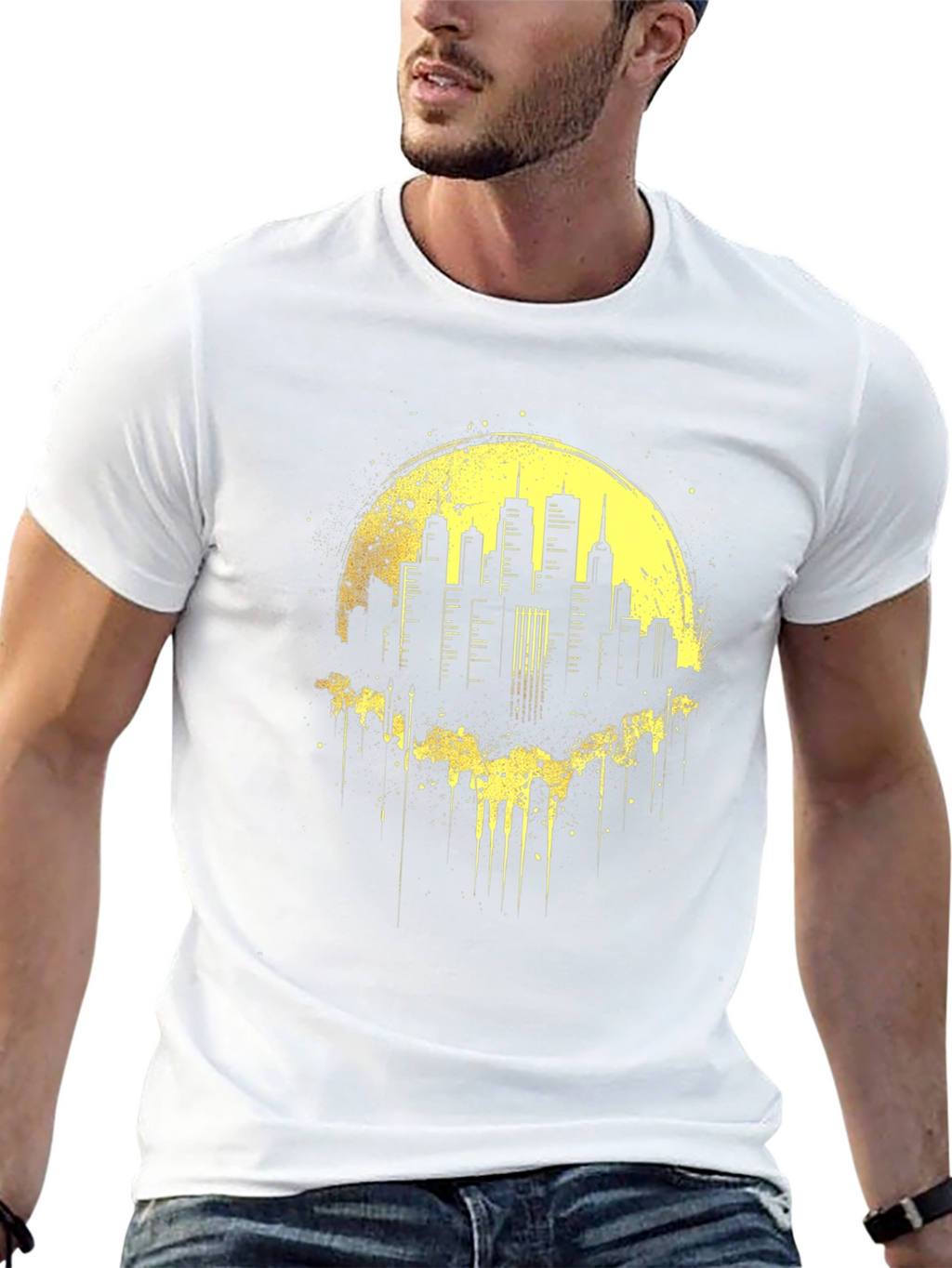 Cityscape Graphic Tee - Black