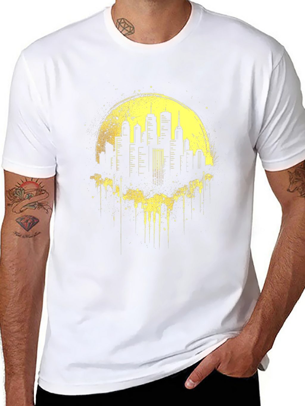 Cityscape Graphic Tee - Black