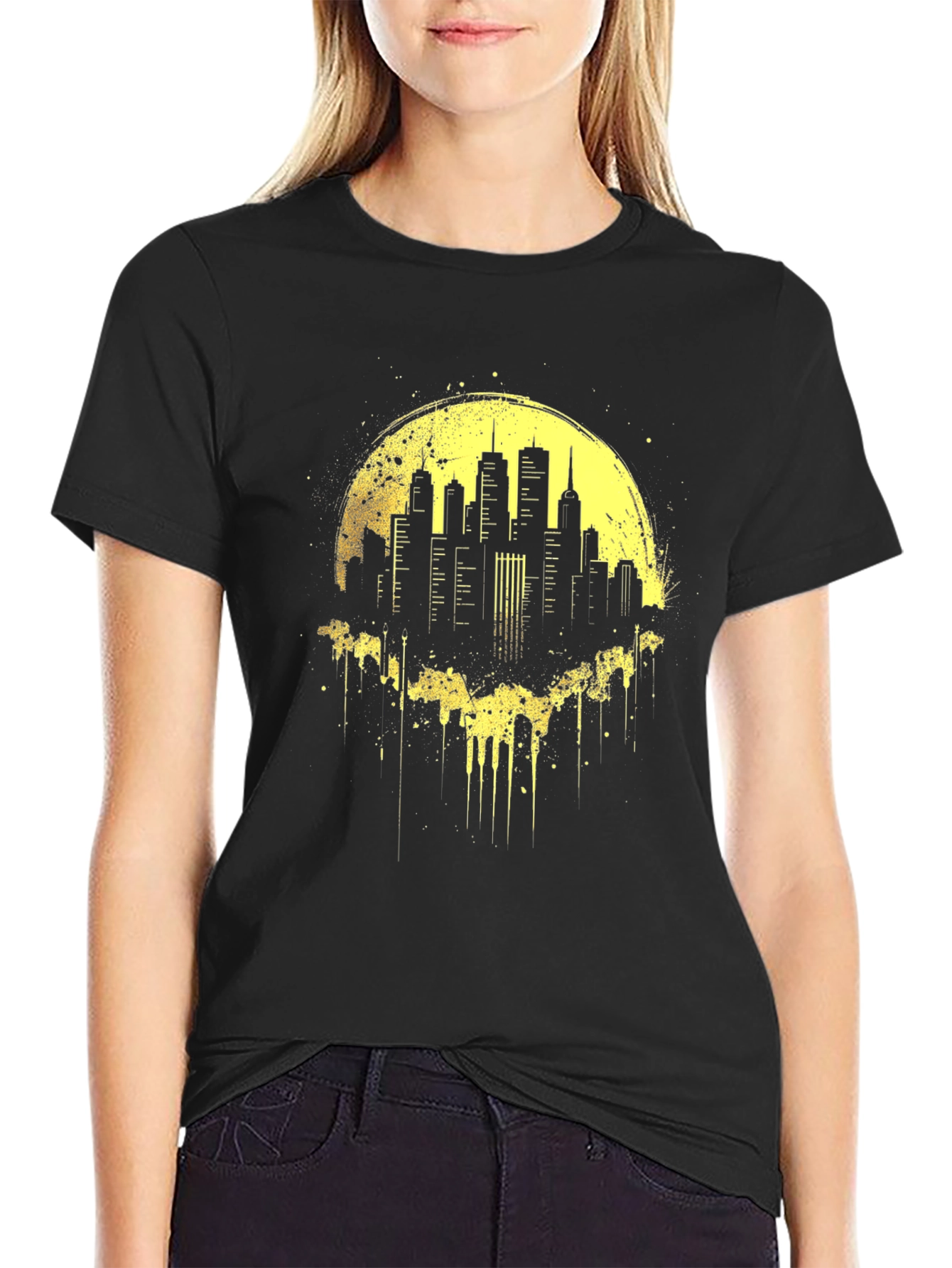 Cityscape Graphic Tee - Black