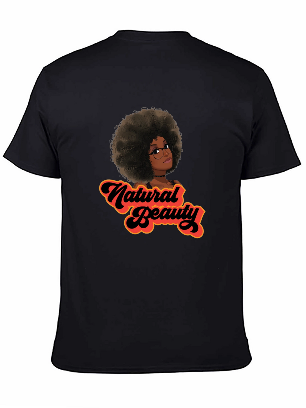 Natural Beauty Graphic Tee - Black Cotton Casual Shirt