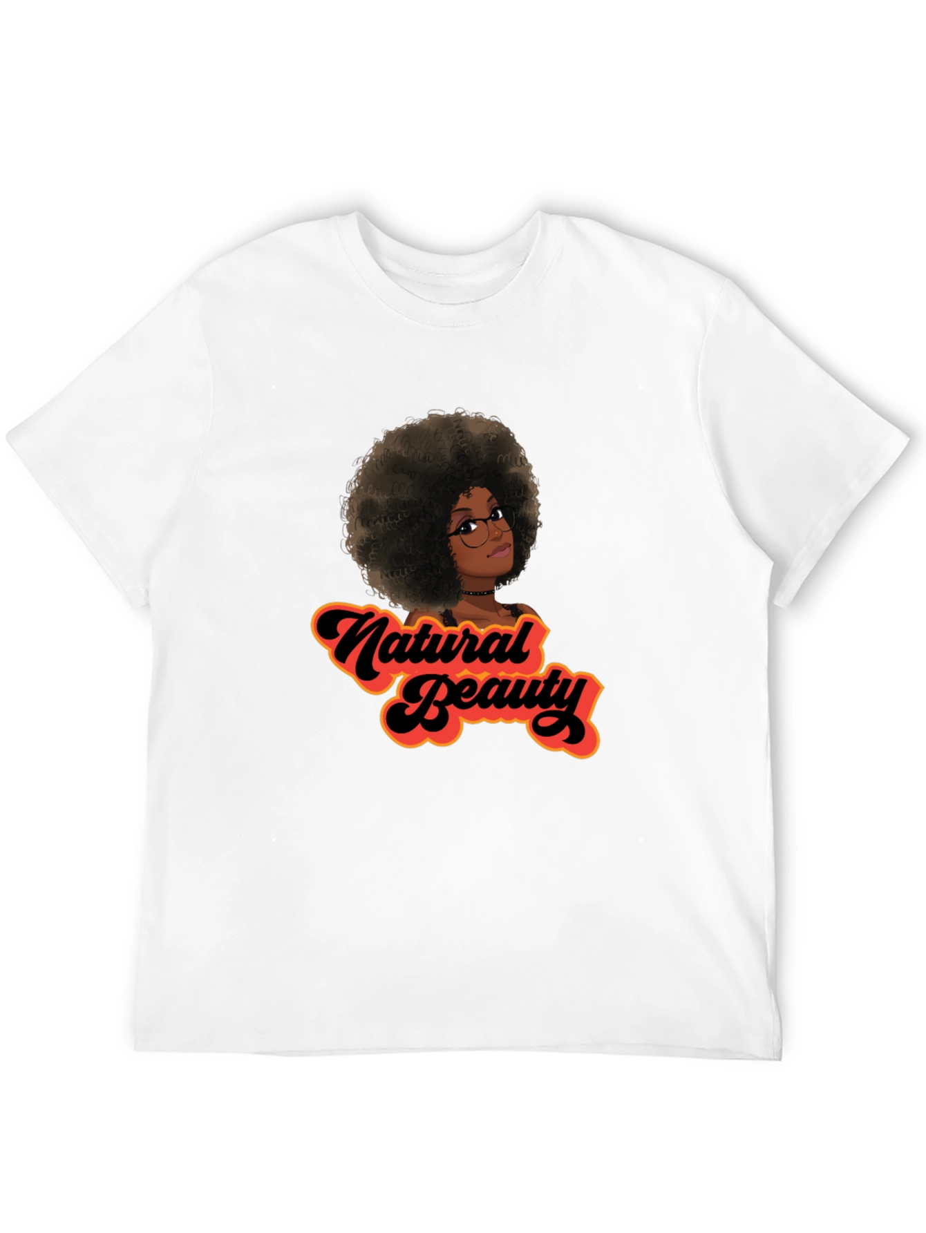 Natural Beauty Graphic Tee - Black Cotton Casual Shirt