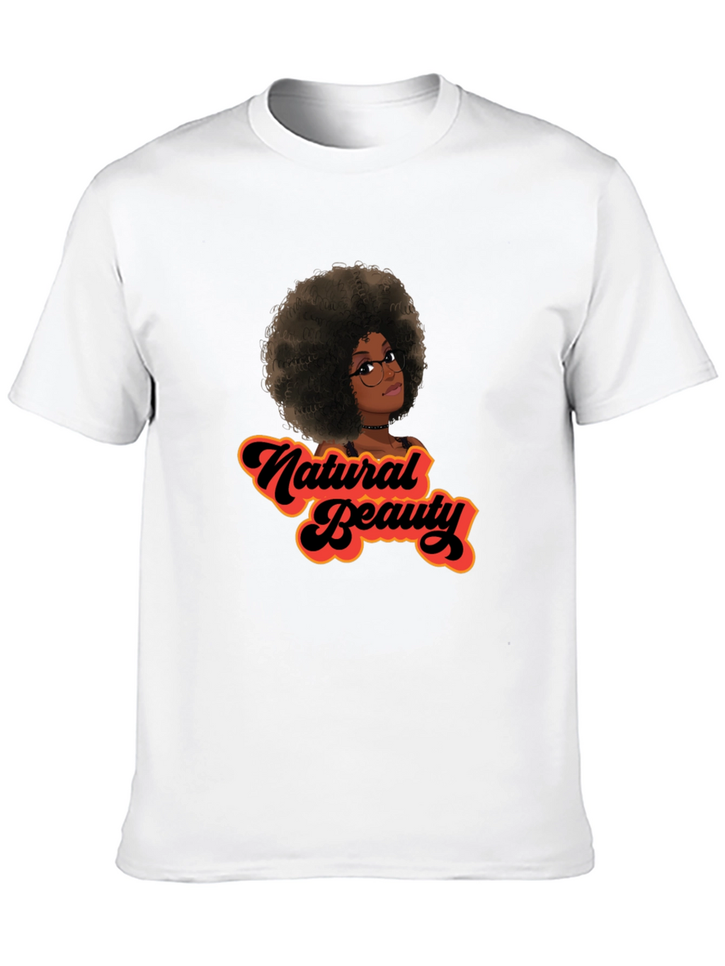 Natural Beauty Graphic Tee - Black Cotton Casual Shirt