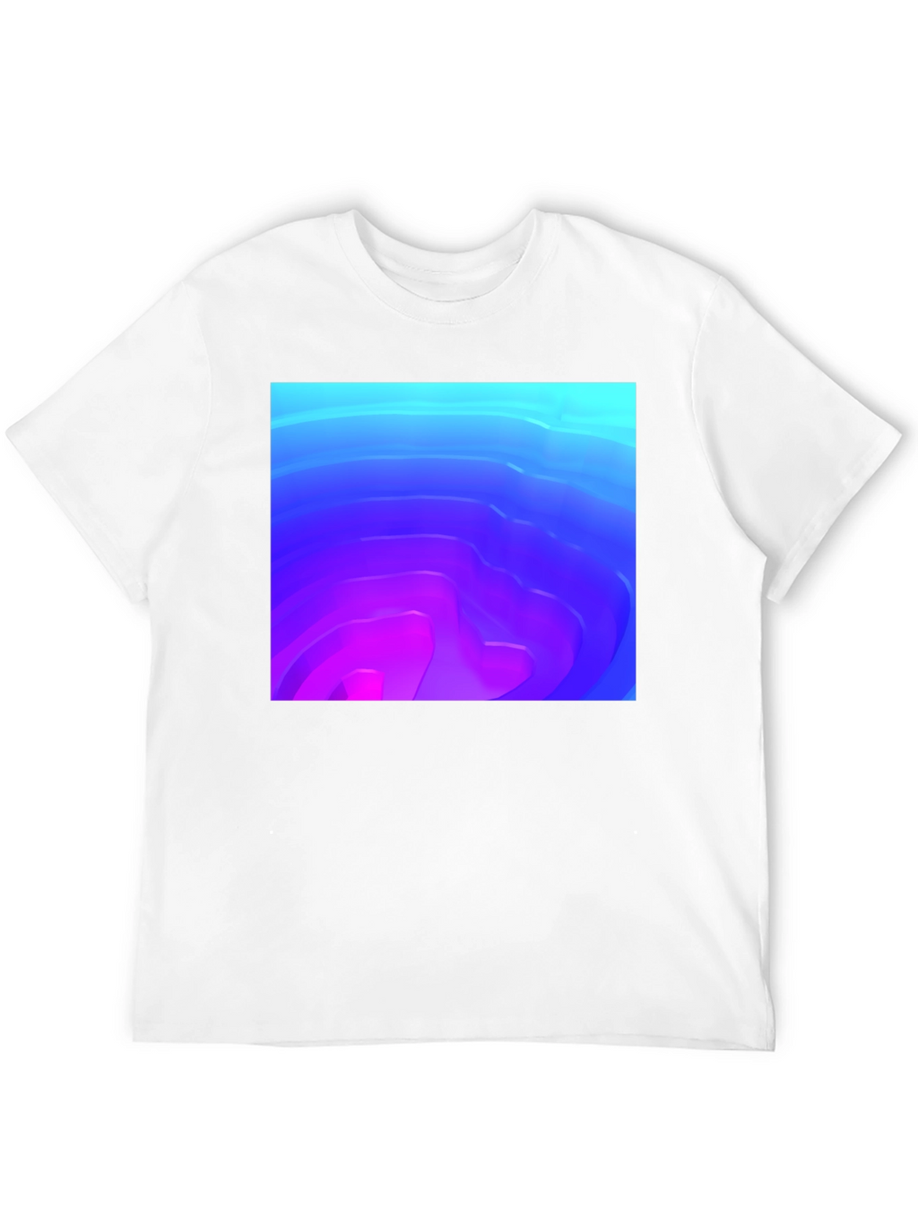 Abstract Gradient Graphic Black T-Shirt