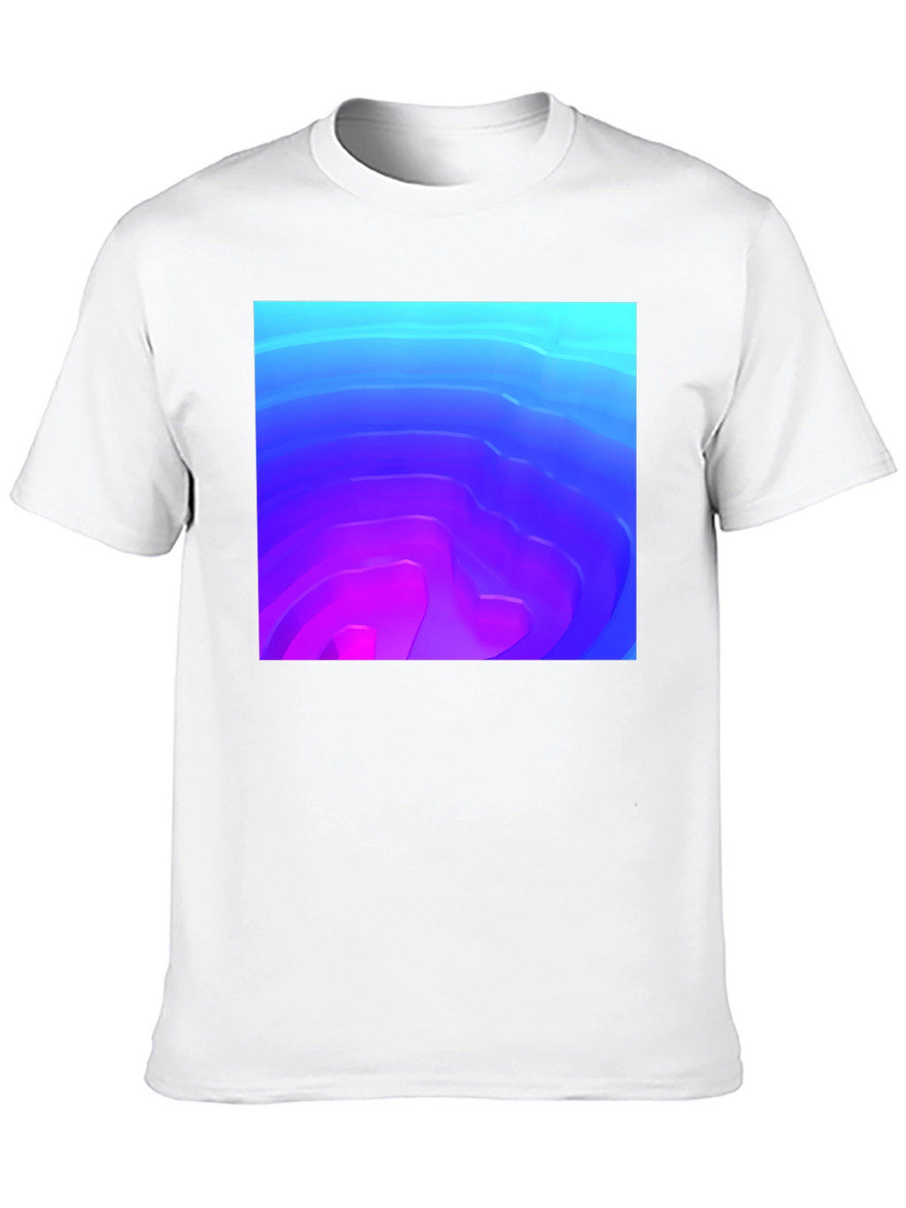 Abstract Gradient Graphic Black T-Shirt