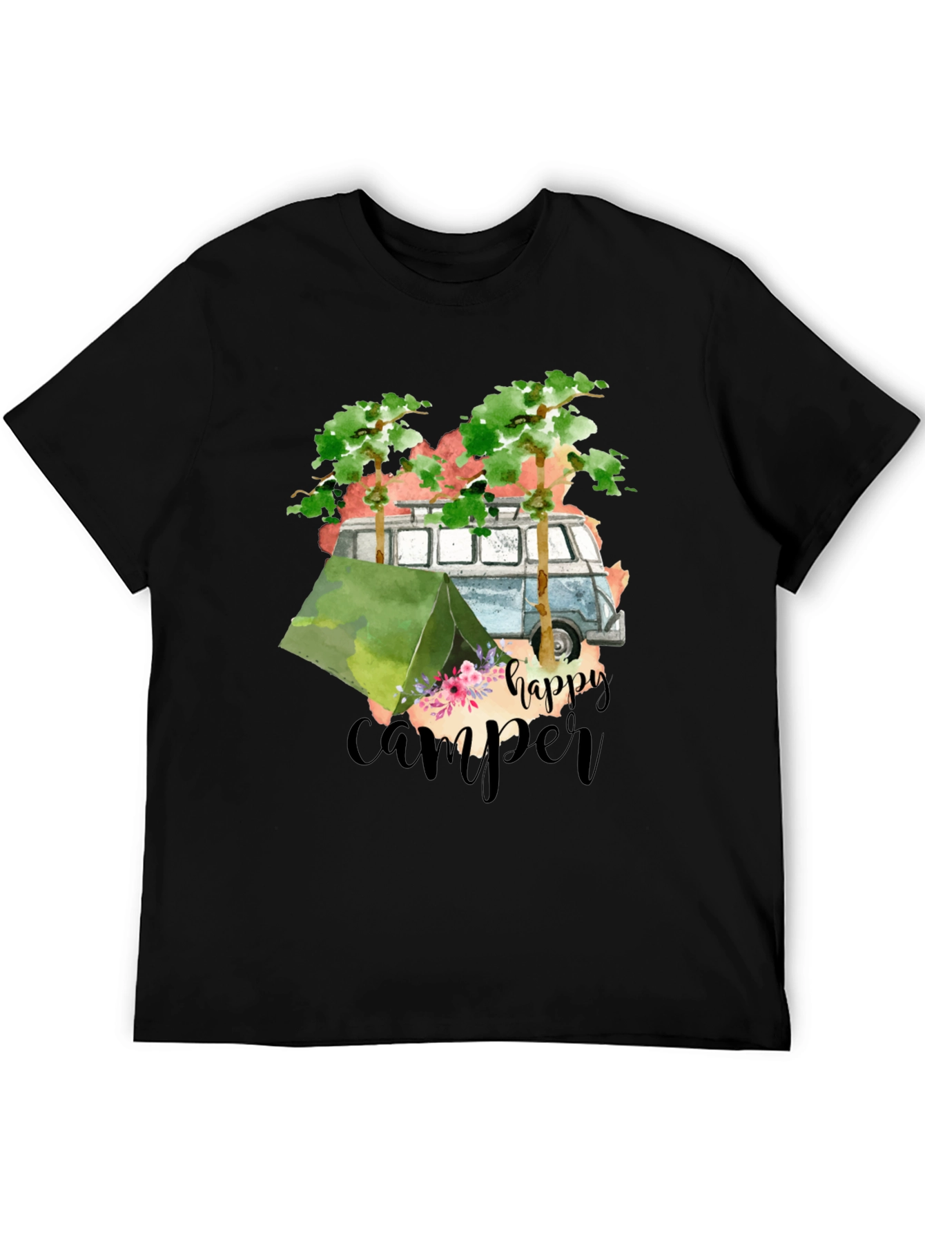 Happy Camper Graphic Tee - Camping Adventure