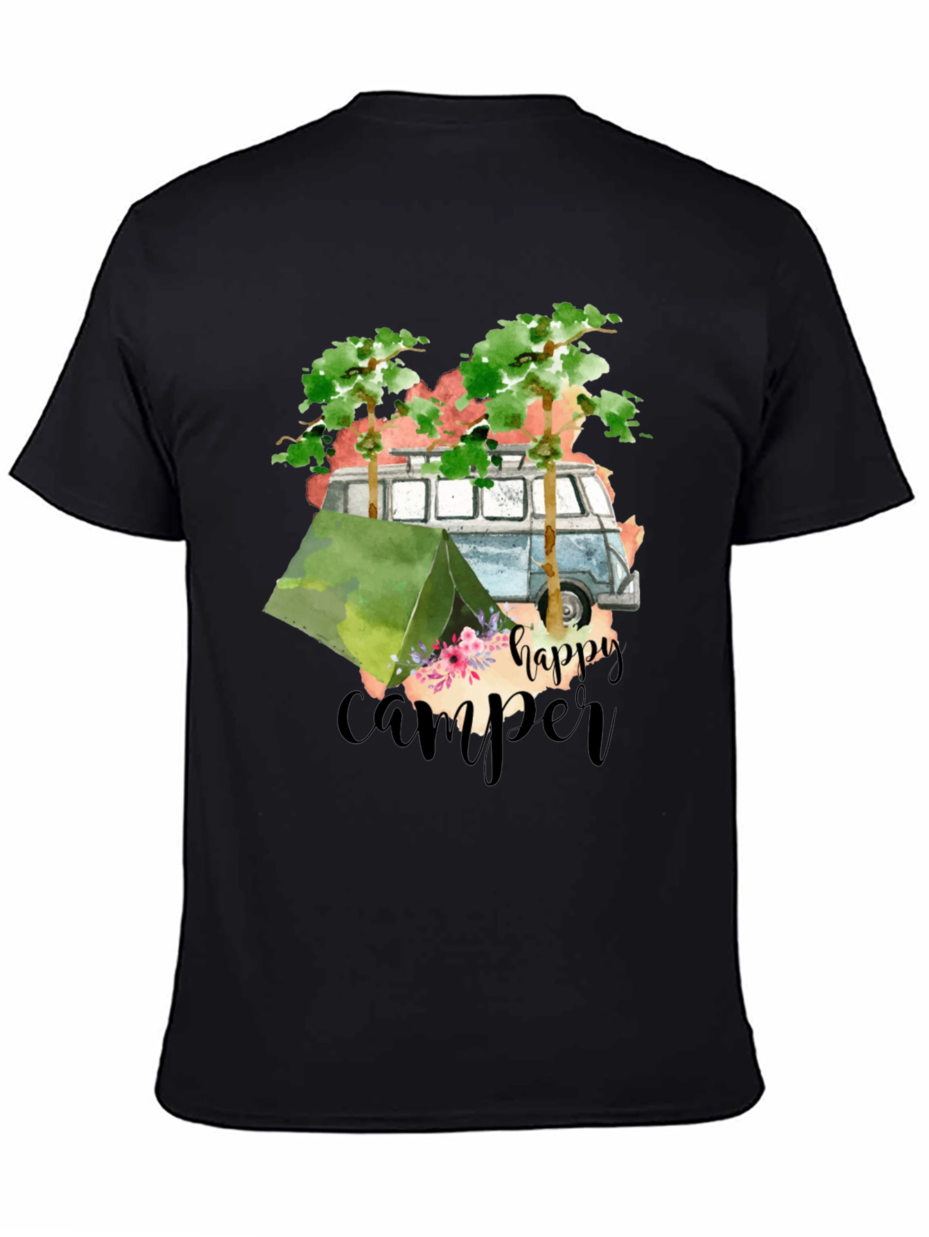 Happy Camper Graphic Tee - Camping Adventure