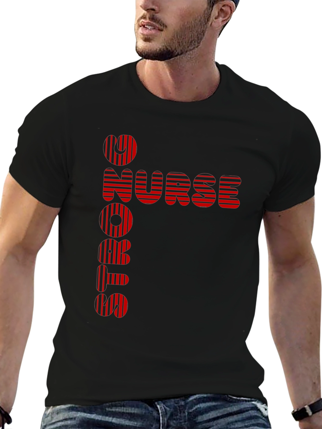 Nurse Strong T-Shirt - Red Stripe Design