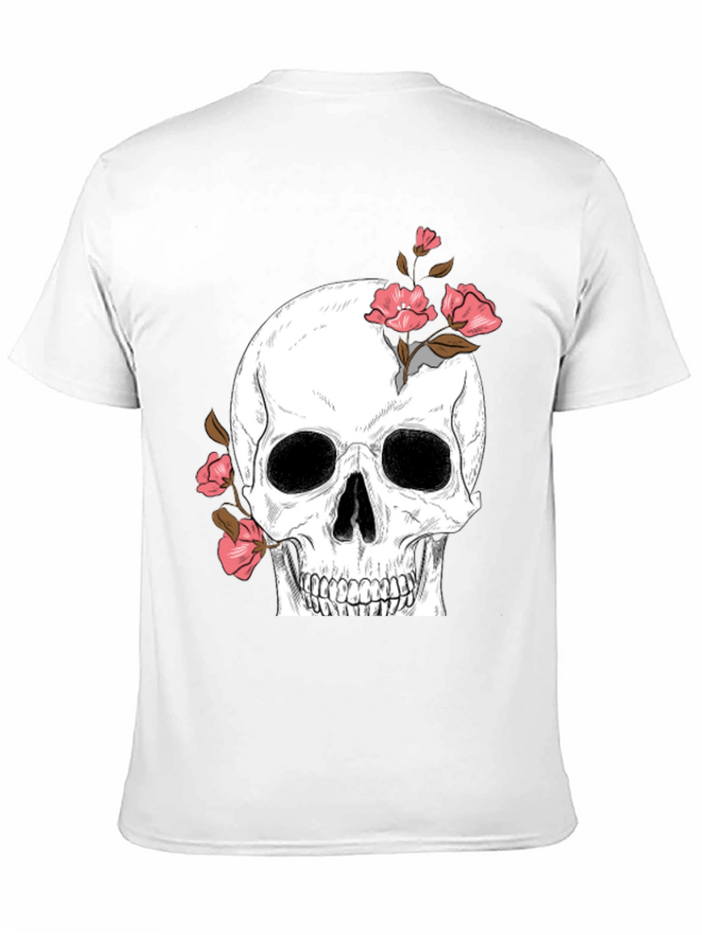 Skull & Roses Graphic Tee - Black T-Shirt