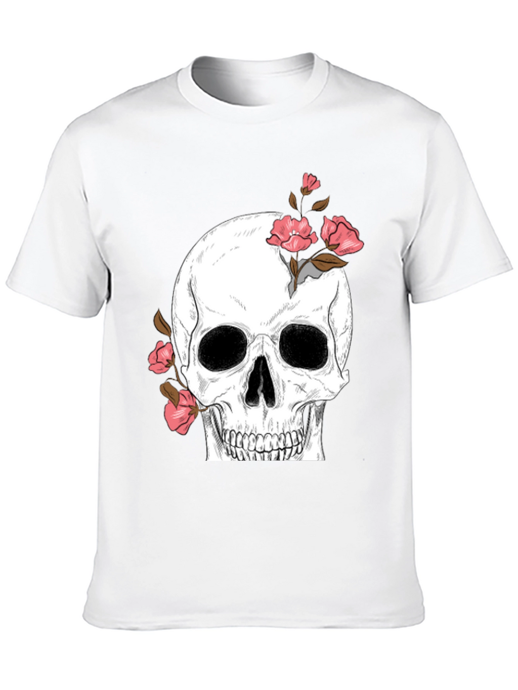 Skull & Roses Graphic Tee - Black T-Shirt