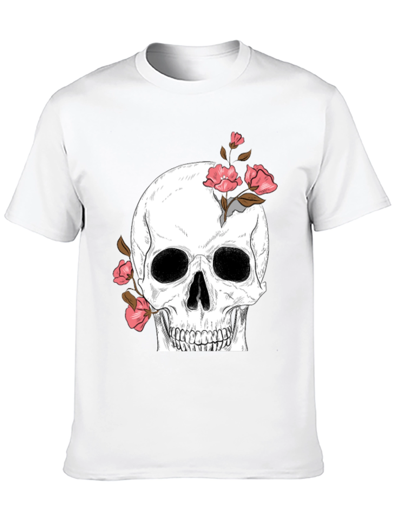 Skull & Roses Graphic Tee - Black T-Shirt