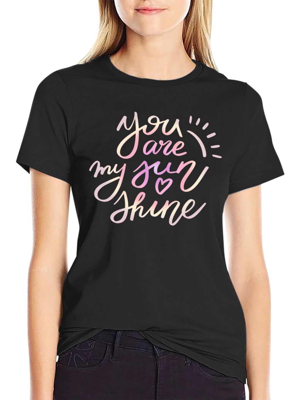 You Are My Sunshine Graphic Tee - Black