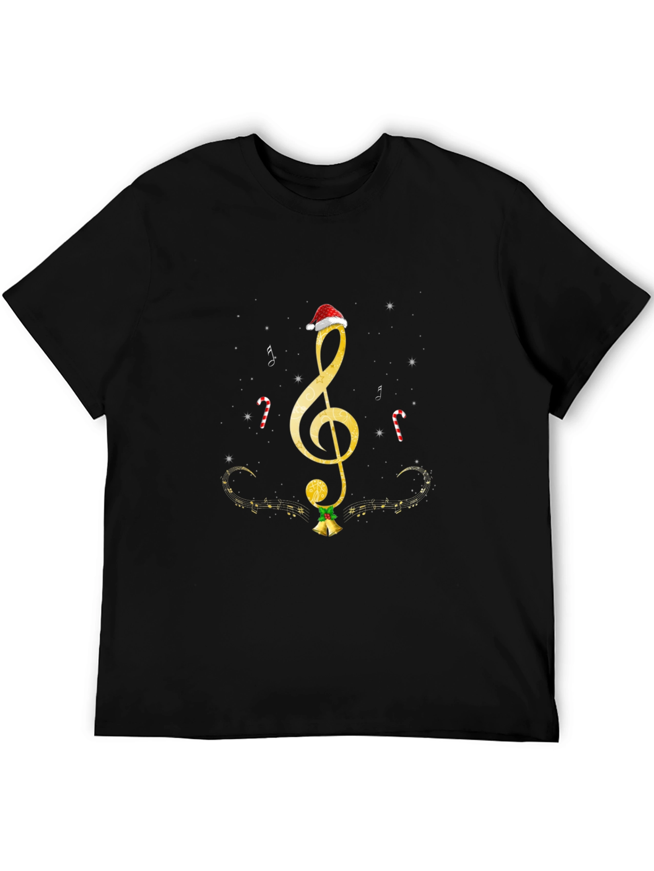 Musical Christmas T-Shirt - Treble Clef & Bells